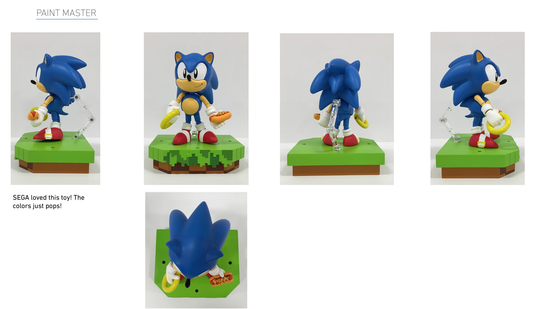TOMY SEGA Sonic Classic 1991 Ultimate Figure featuring a paintmster to get SEGA approval