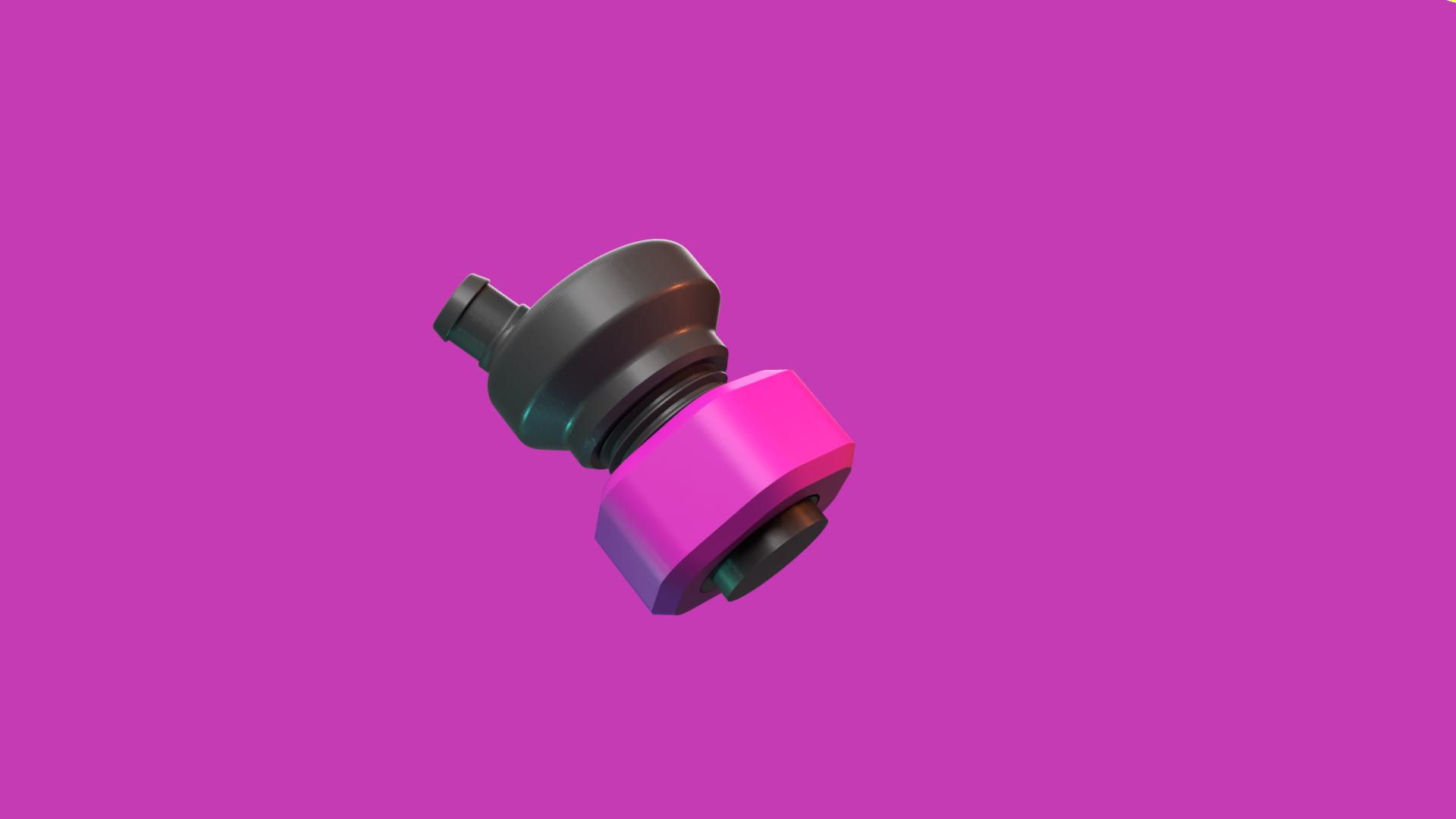 Earbolt showing a Keyshot rendering of a floating earbolt