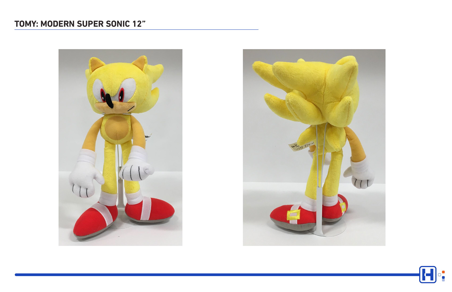 TOMY SEGA Sonic plush featuring Modern Super Sonic 12"