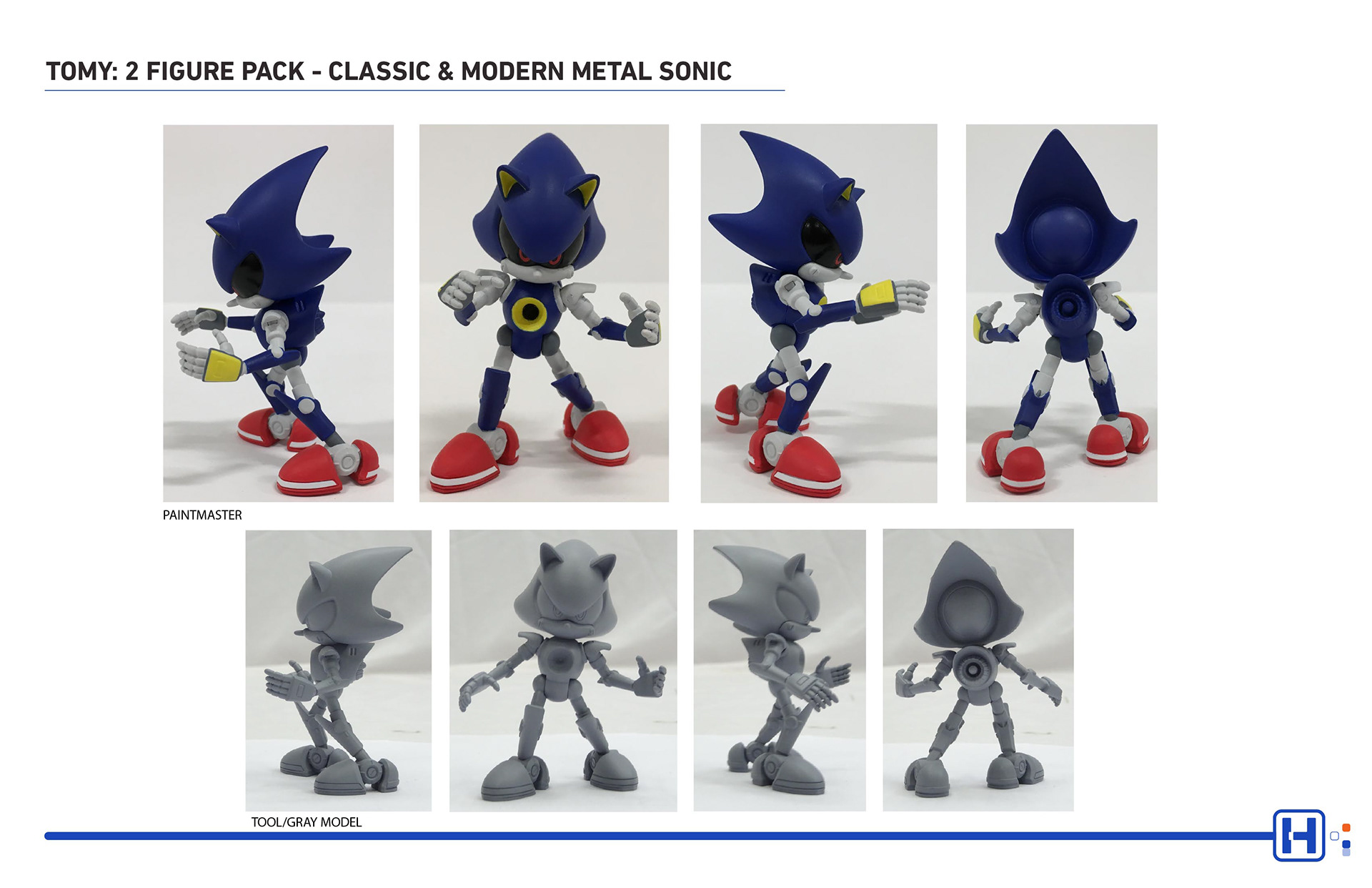 TOMY SEGA Sonic action figure featuring modern Metal Sonic paintmaster and tooling models