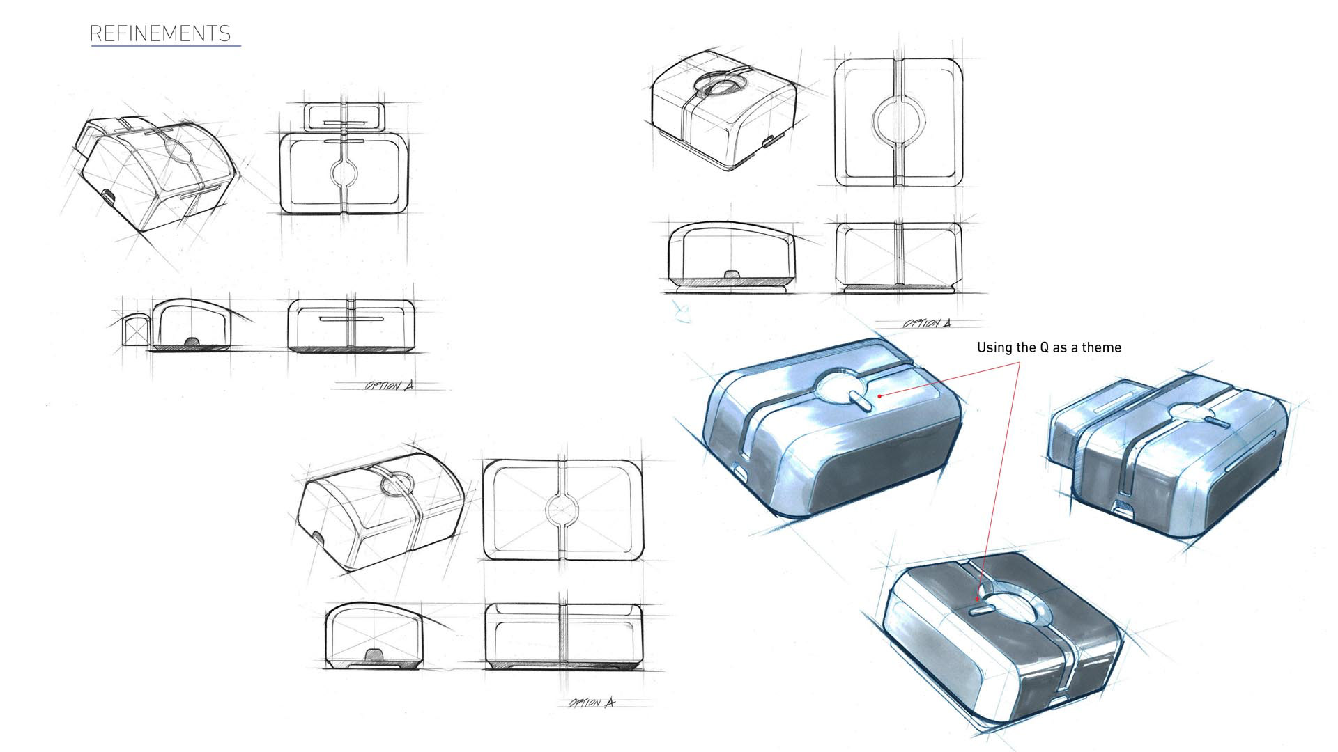 PEQ home security sensors featuring refinement with a focus on the letter Q into the form