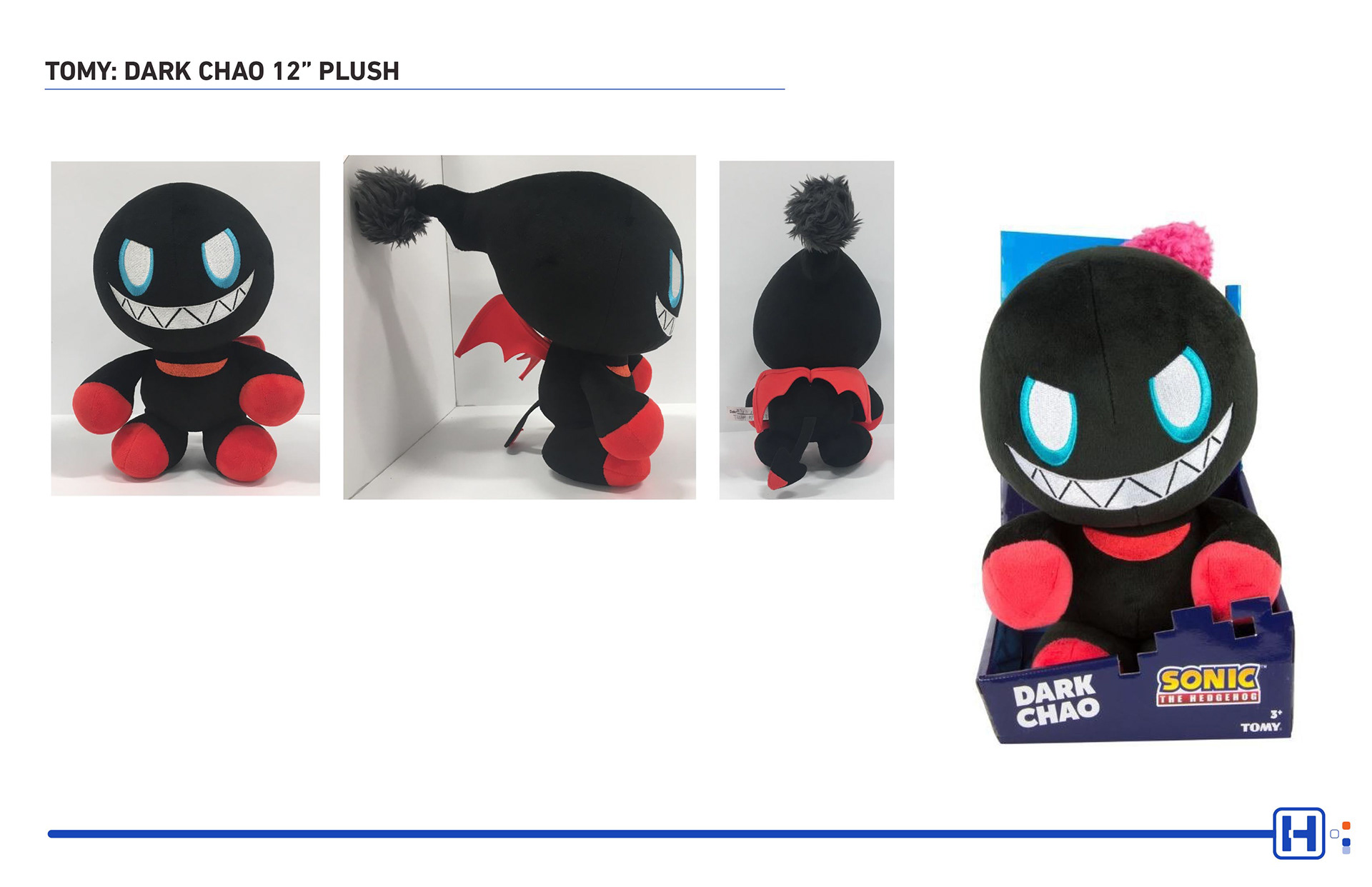 TOMY SEGA Sonic plush featuring Dark CHAO 8"