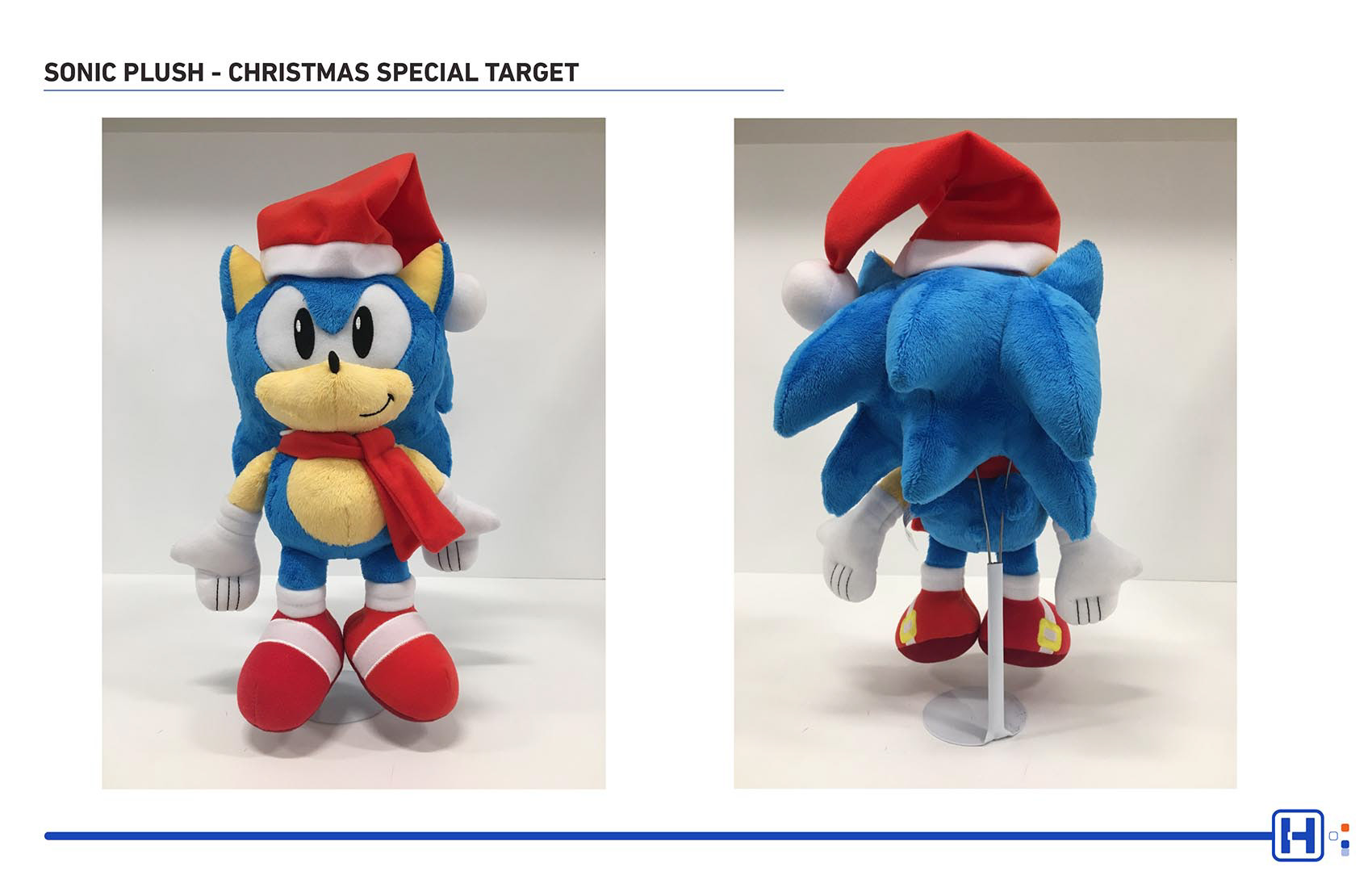 TOMY SEGA Sonic plush featuring Classic Sonic Christmas special for Target retail