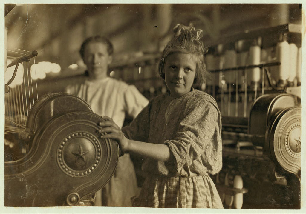 A typical Spinner Lancaster Cotton Mills, S.C. Location: Lancaster, South Carolina / Photo by Lewis W. Hine.