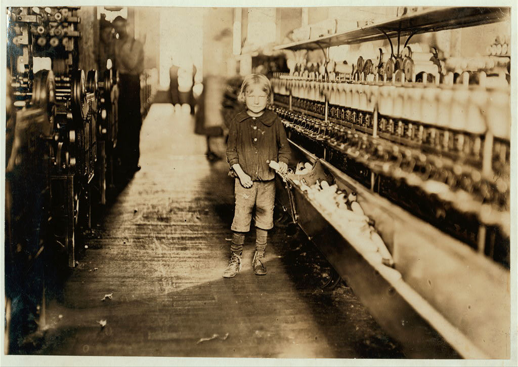 Daniel Mfg. Company, Lincolnton, N.C. Boy 6 years old, stays around in the mill all day. Mother and sister both work there. Helps a little. How soon will he be drafted into regular service?. Location: Lincolnton, North Carolina.