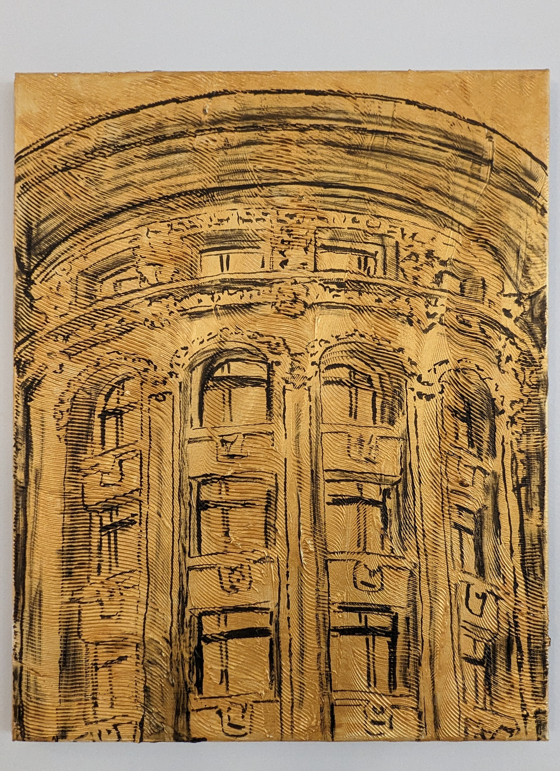 "Vibrations #14", Acrylic & mixed media on canvas, 16x20in, 2024