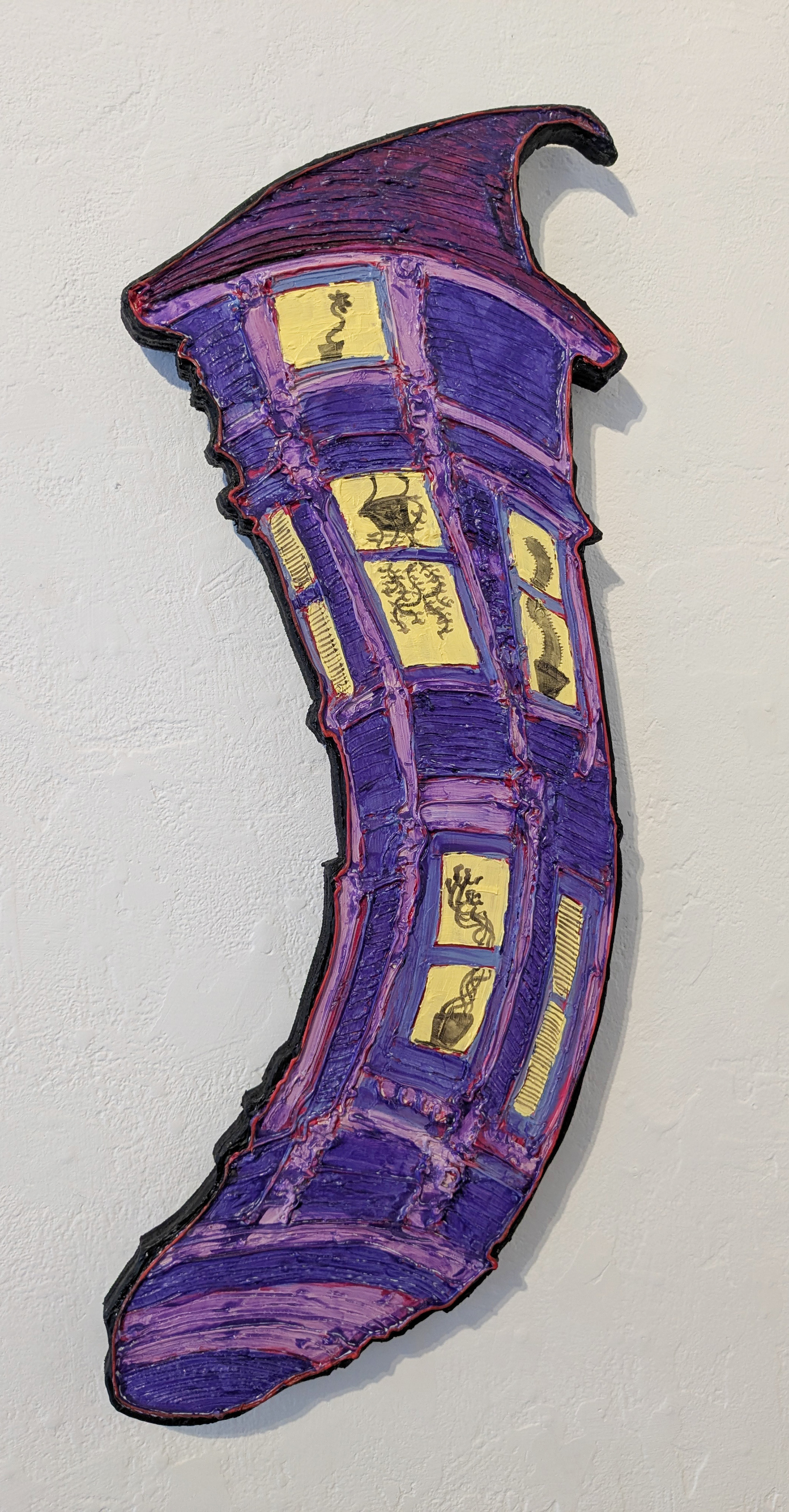 Wavy Victorian #10, 2025, Acrylic & Mixed Media on Wood