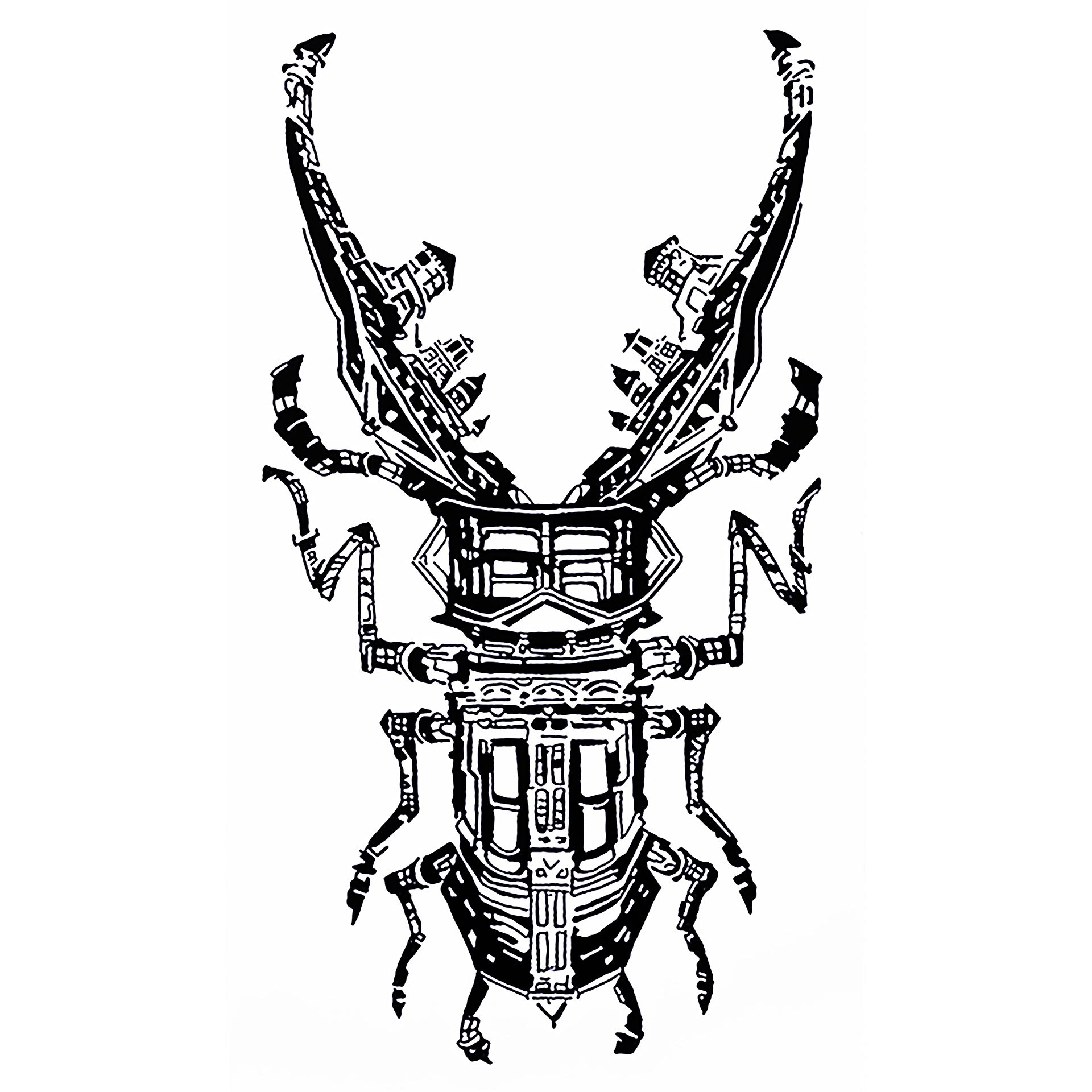 Victorian Beetle #19, Acrylic on Canvas, 18x36, 2023