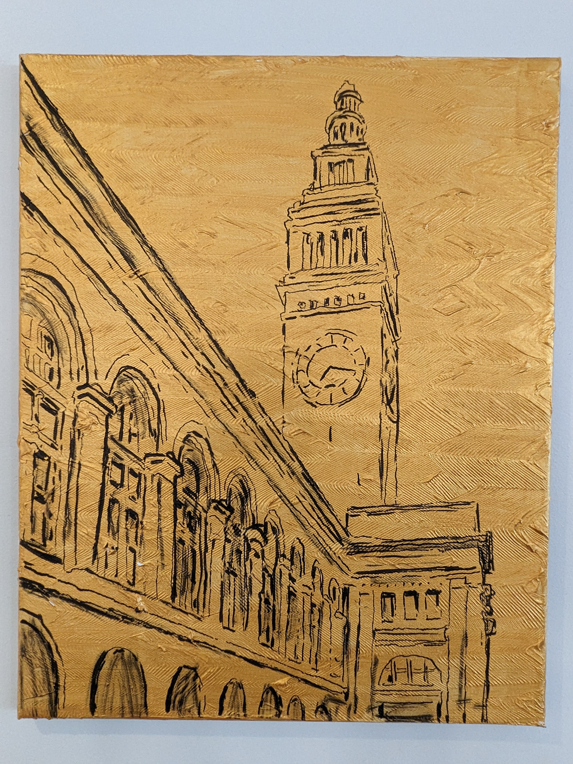 "Vibrations #12", Acrylic & mixed media on canvas, 16x20in, 2024