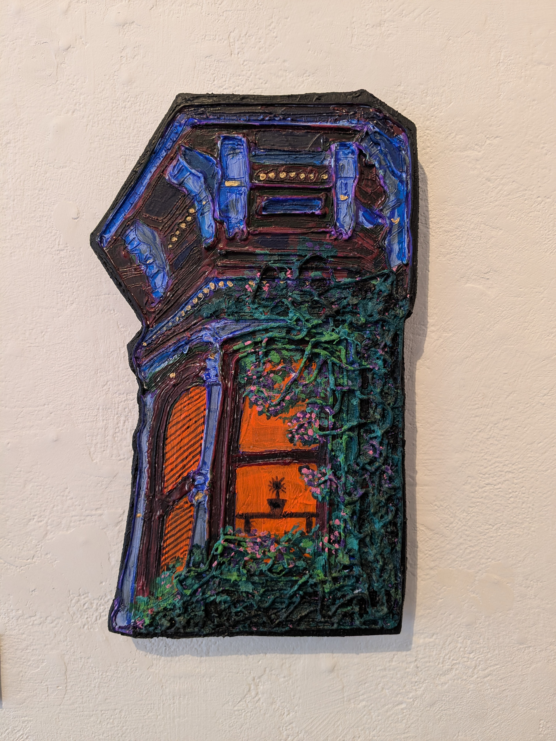 Good Inspiration, 2025 ,Acrylic & Mixed Media on Wood, 8.5x14in