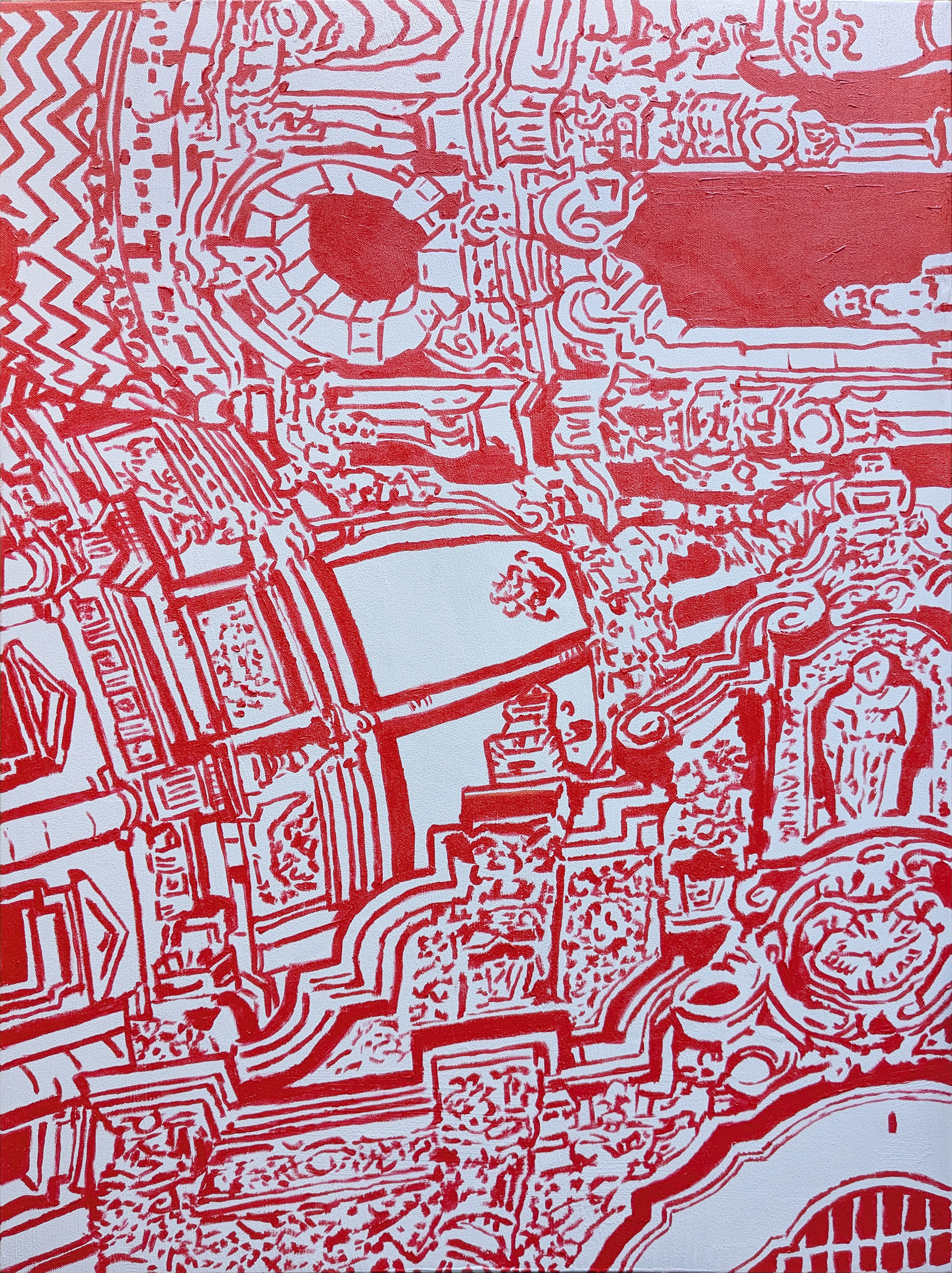 "Cali Classic #2", Acrylic & mixed media on canvas, 30x40in, 2024