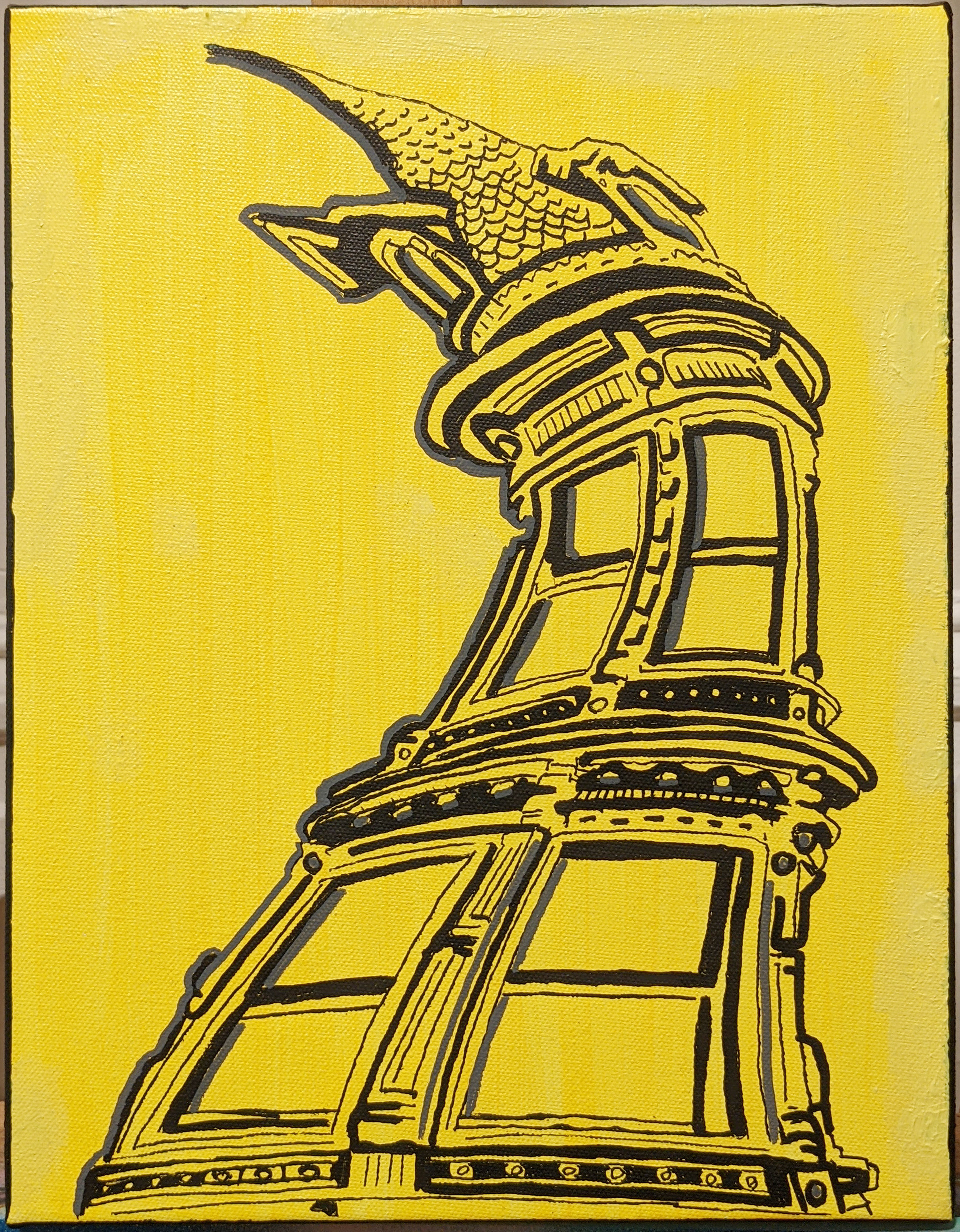 Wavy Victorian #3, Acrylic on Canvas, 11x14, 2023