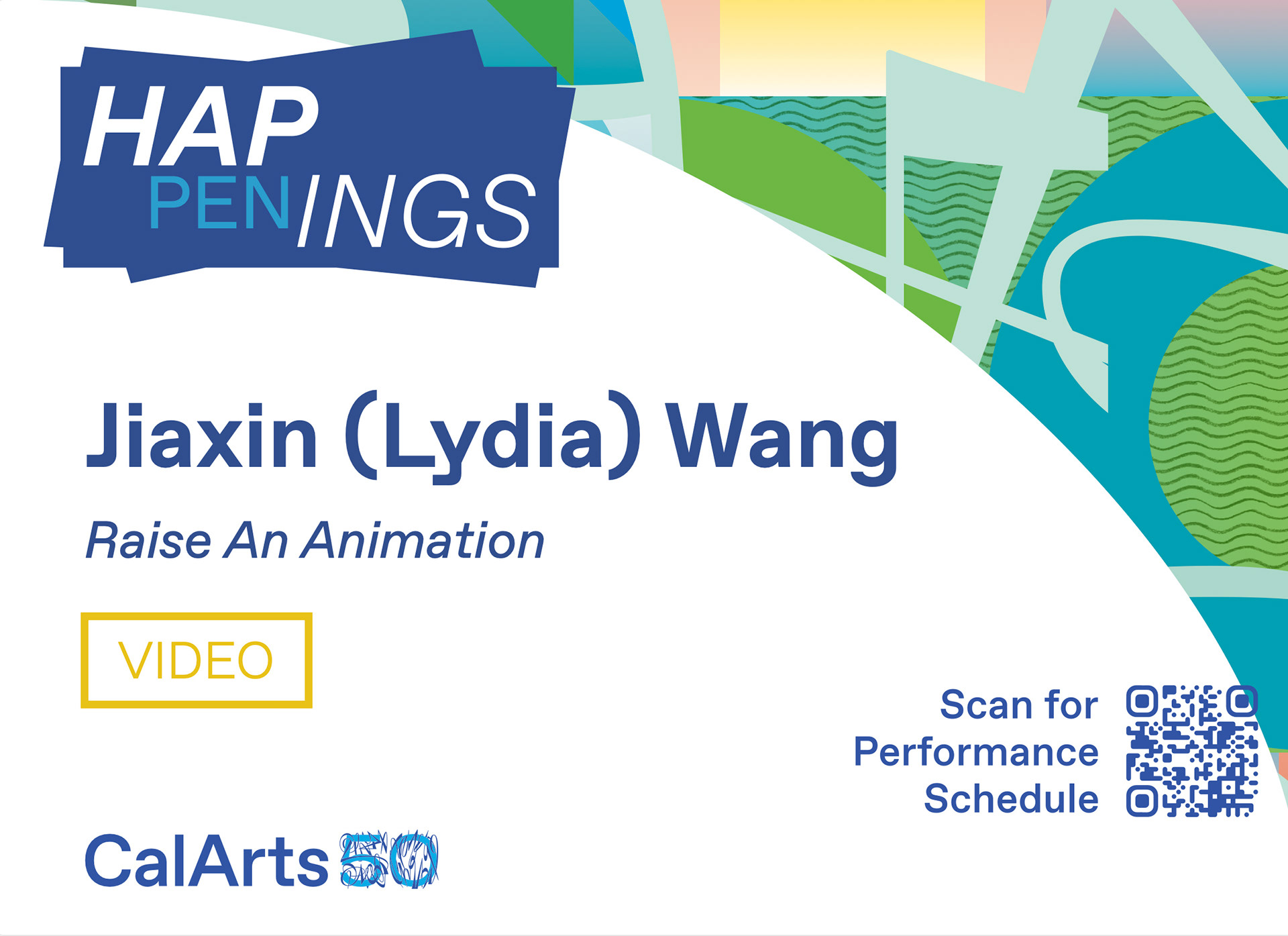 Artist cards posted outside each event venue