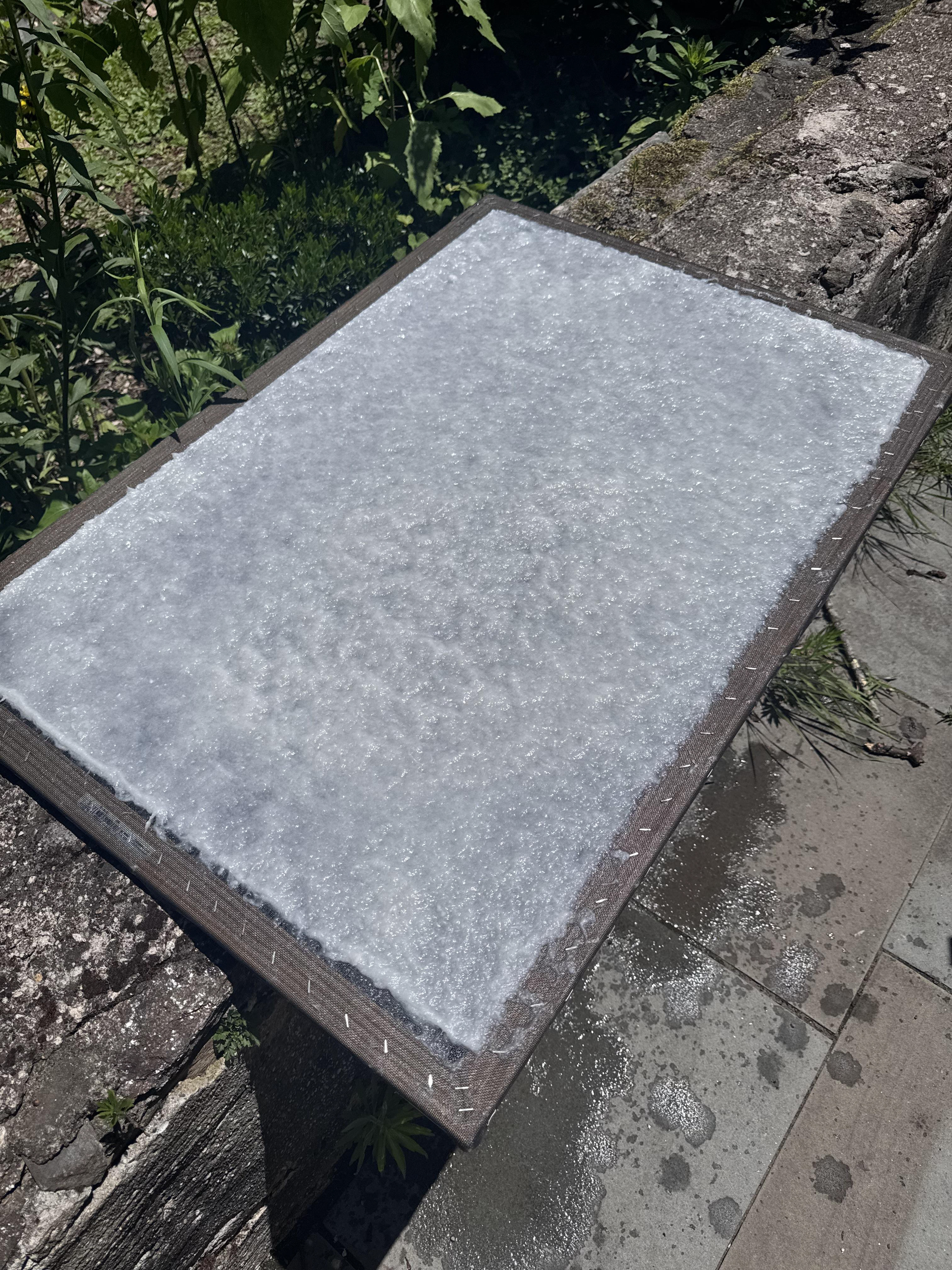 Large format paper on custom mold and deckle