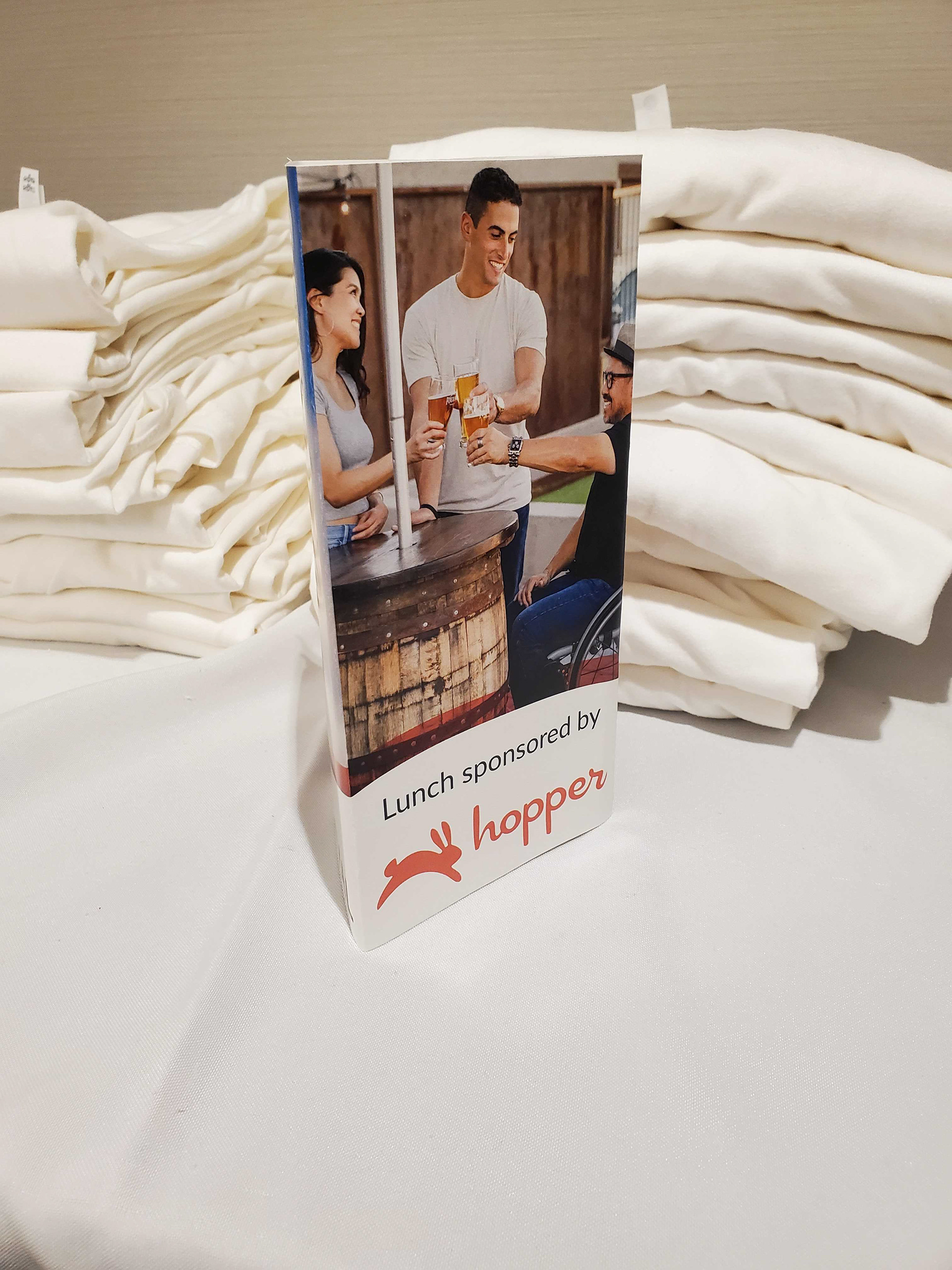 sponsored table tent