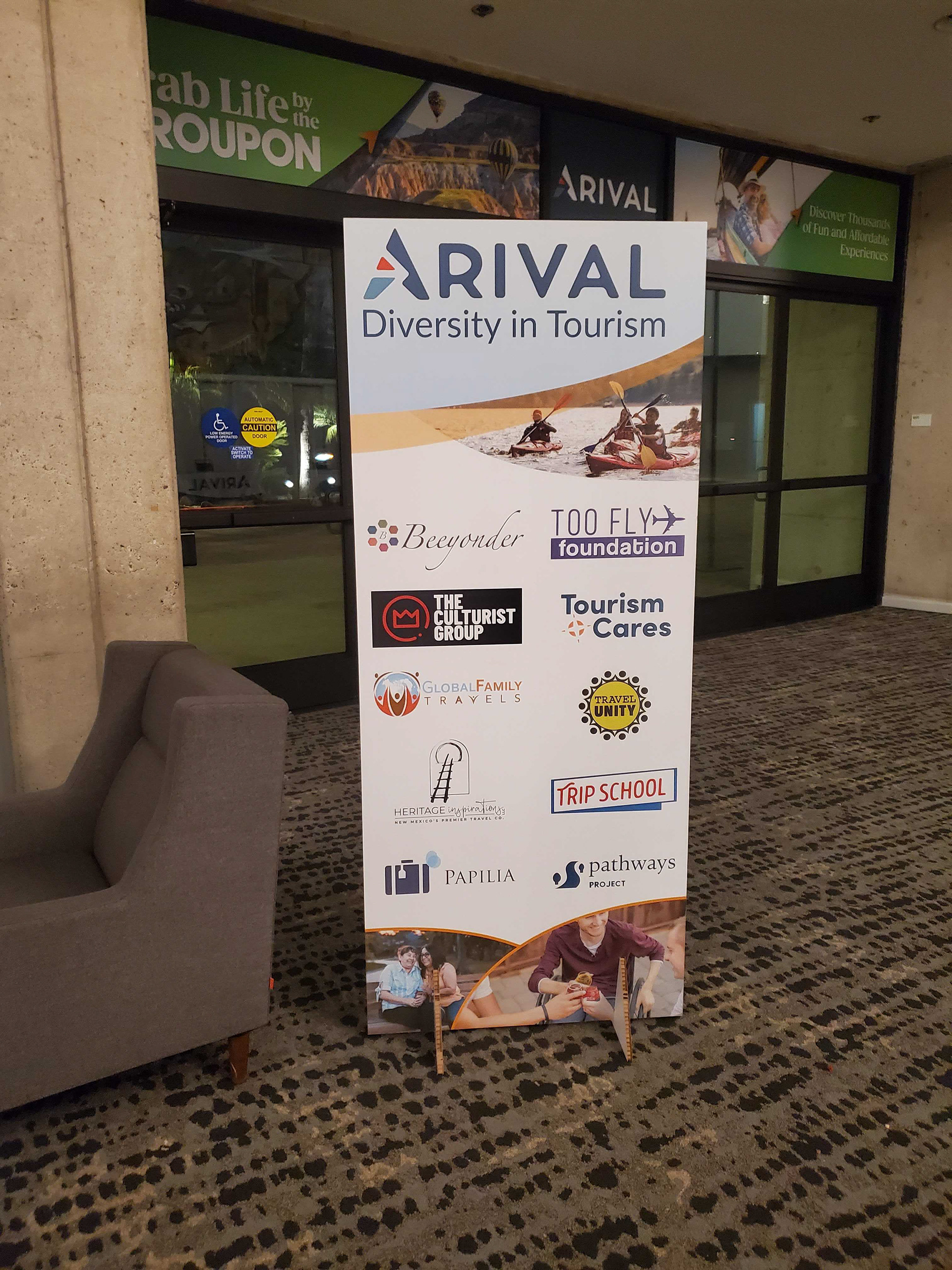 Diversity in tourism falconboard sign