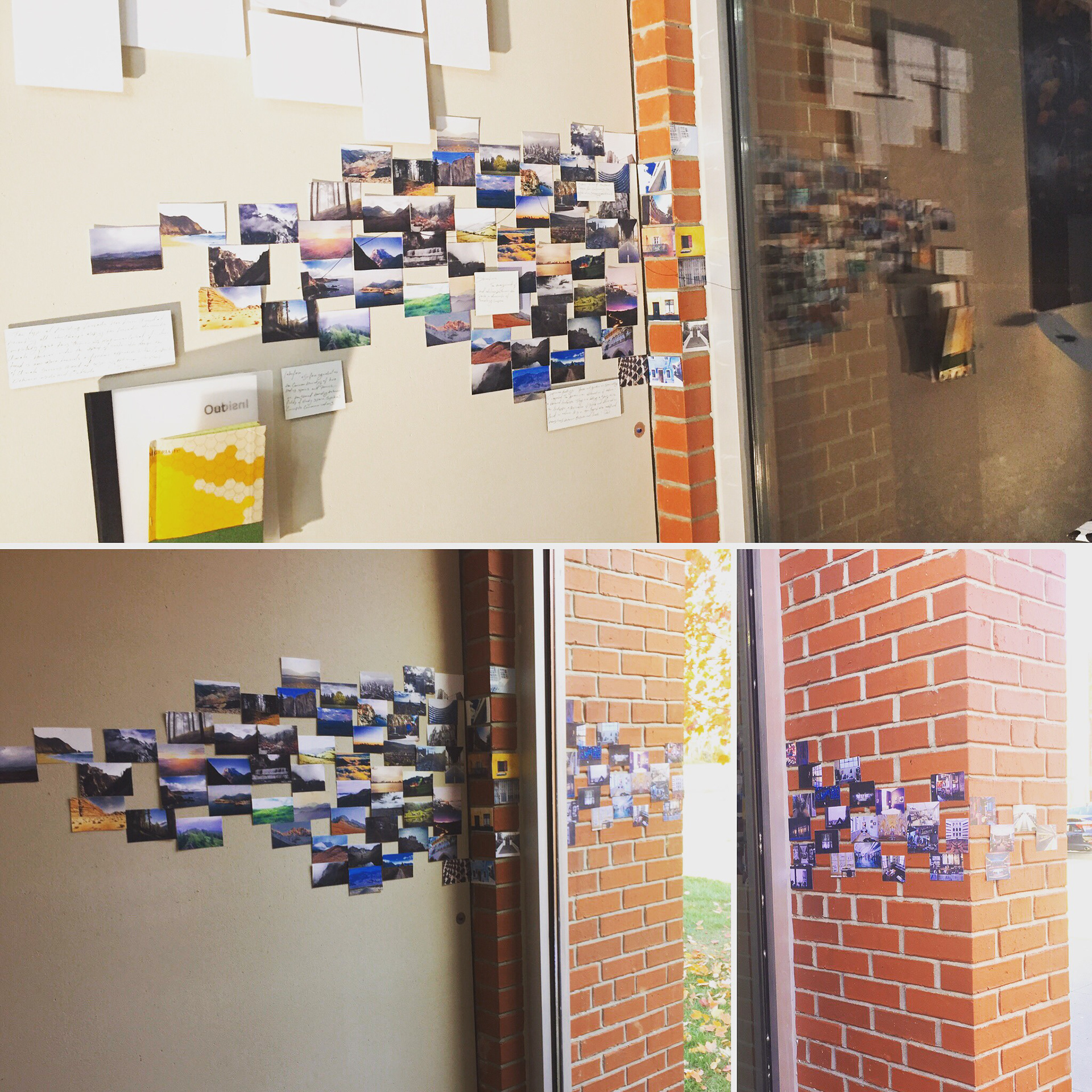 Mid Review Exhibit - note, images interior depict gradient of outdoor spaces moving to indoor spaces as depicted on the exterior. 