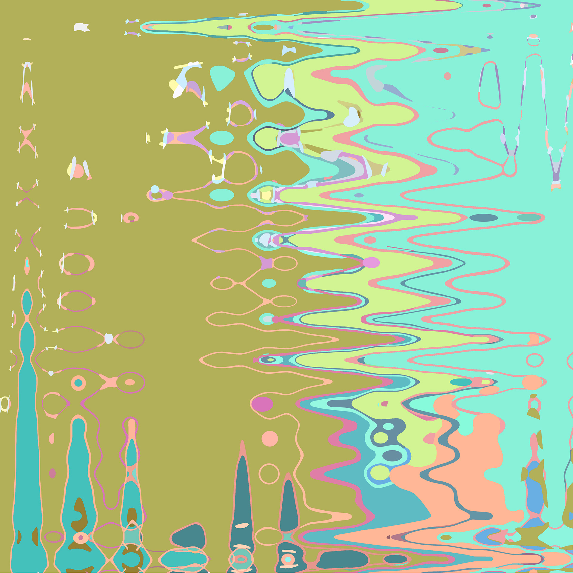 E Gaube, Miami 3A-2d, digital photography manipulation, 6x6in  (15.24x15.24cm)