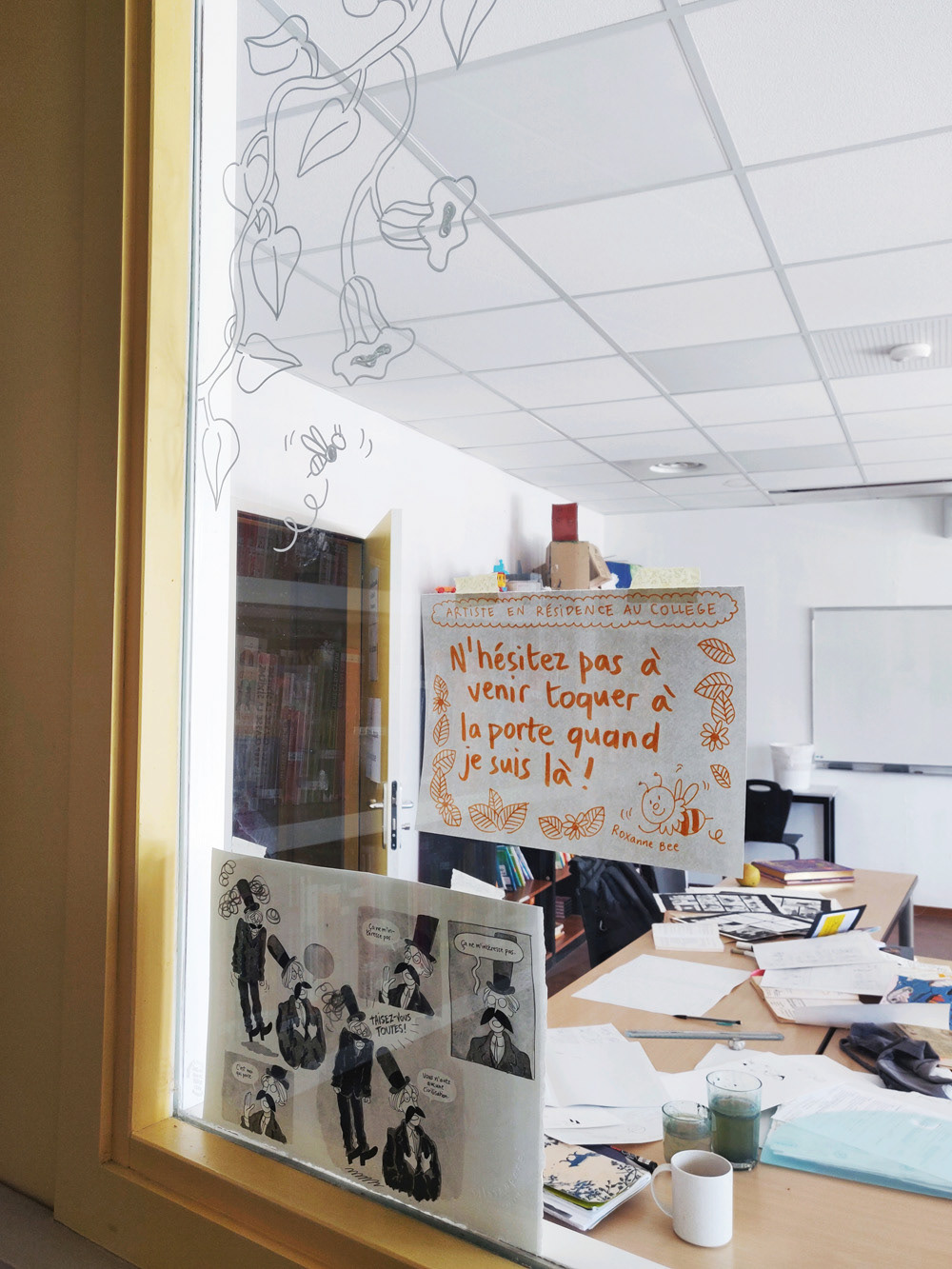 Pour inciter les élèves à venir me faire coucou