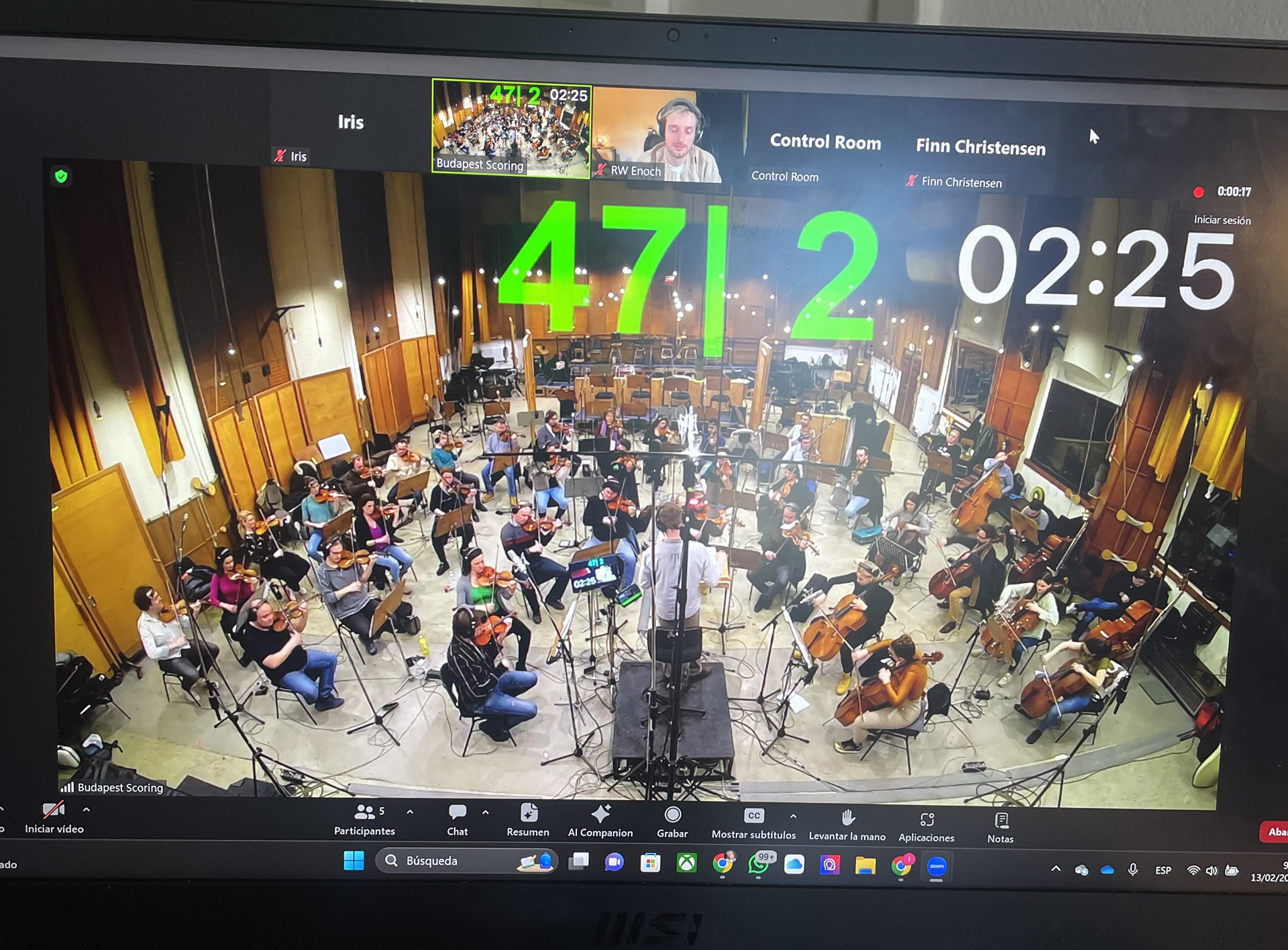BUDAPEST'S ORCHESTRA PLAYING OUR SOUNDTRACK