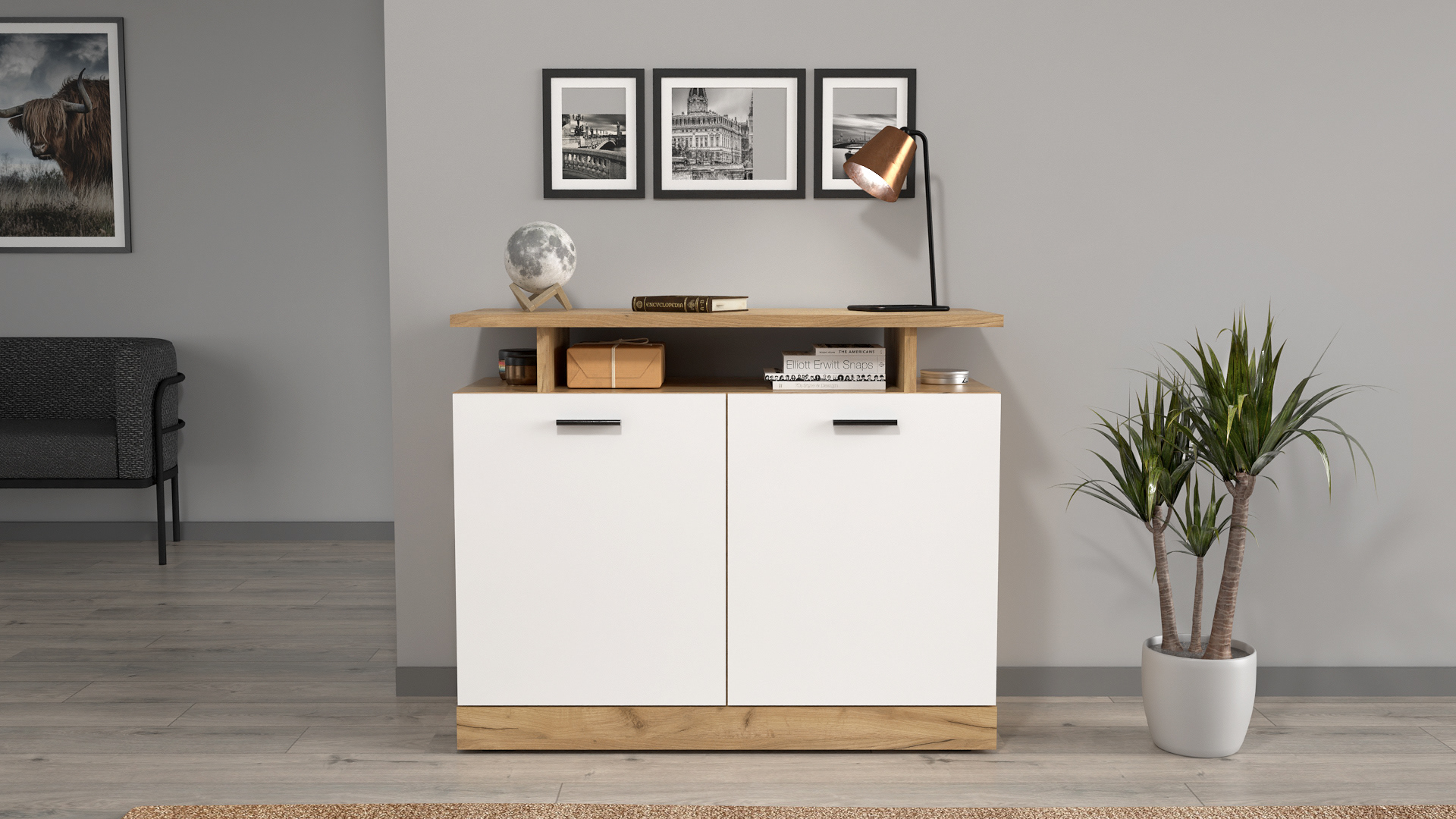 Dores 2. kraft golden oak - white
