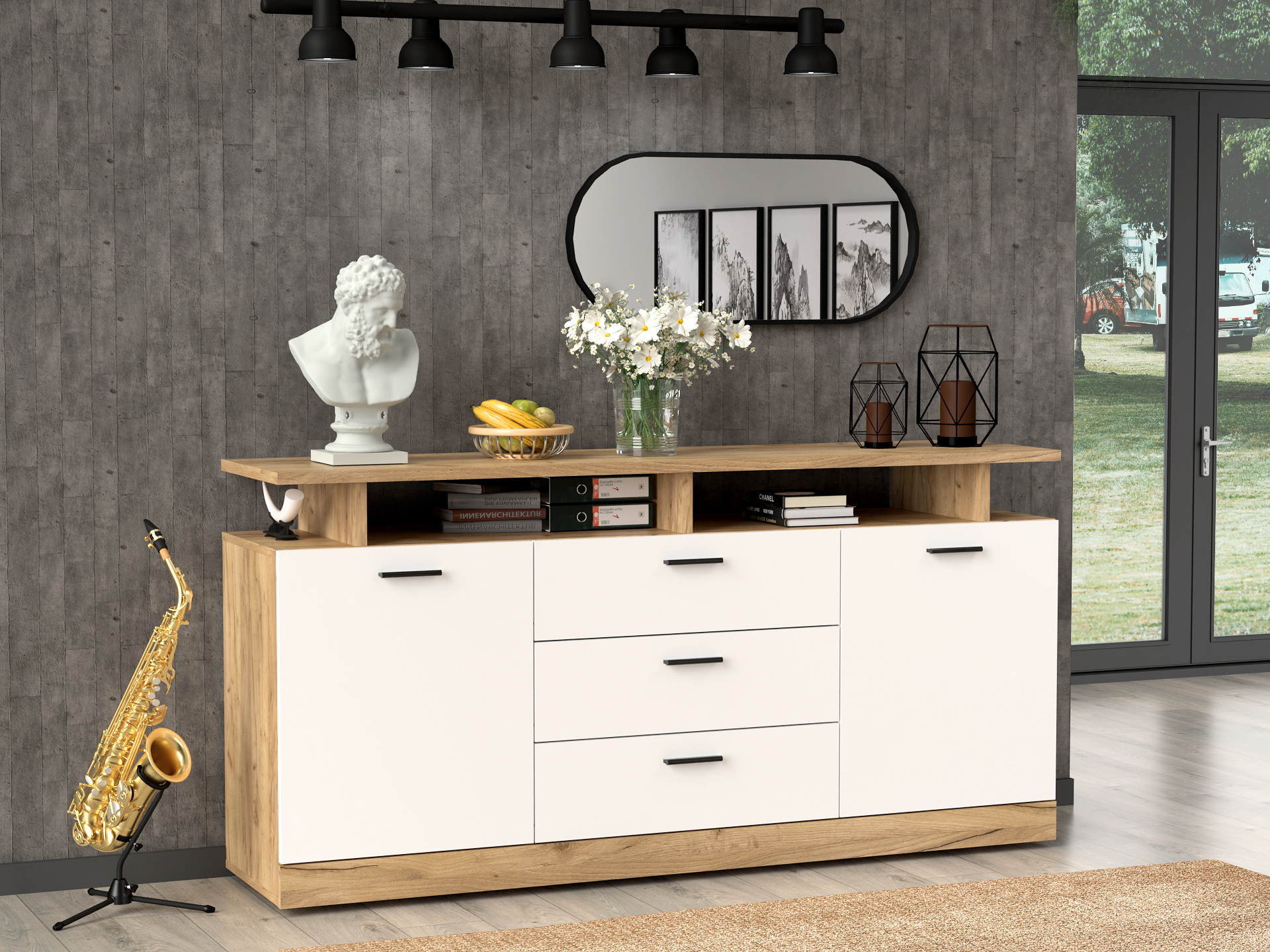 Dores 4. kraft golden oak - white