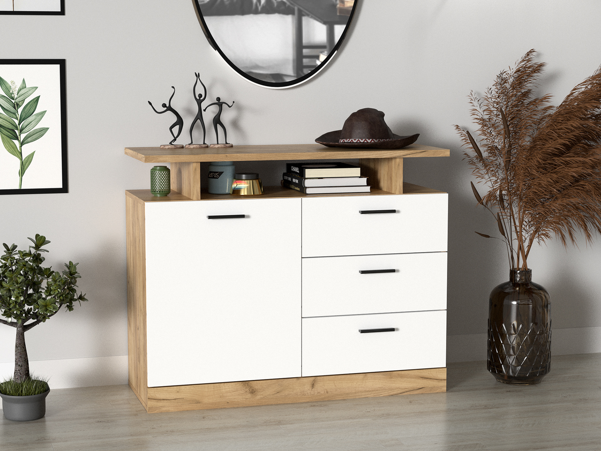 Dores 3. kraft golden oak - white