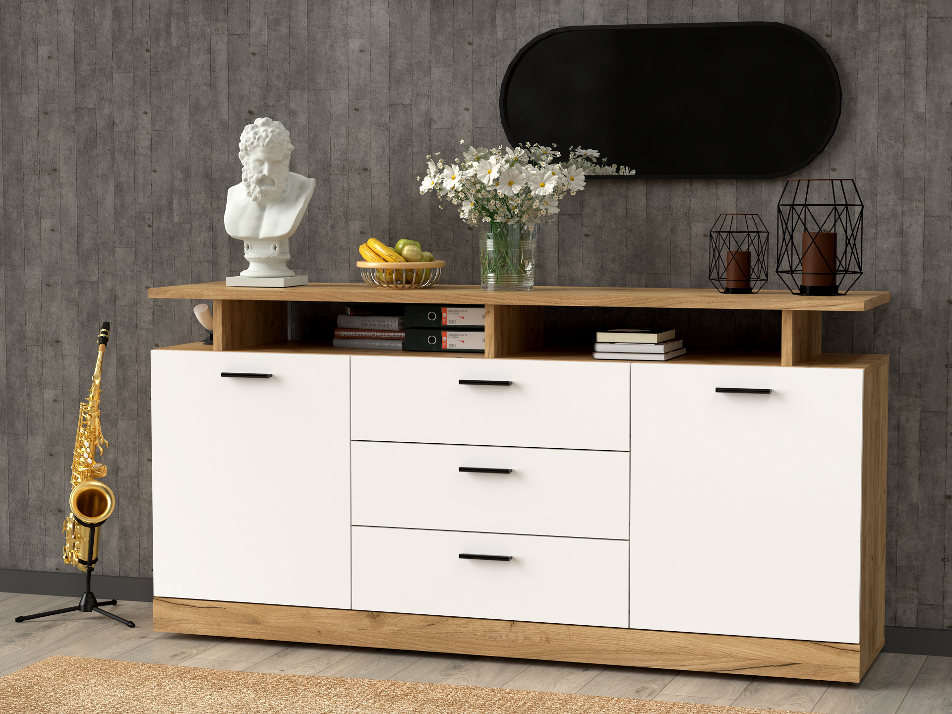 Dores 4. kraft golden oak - white