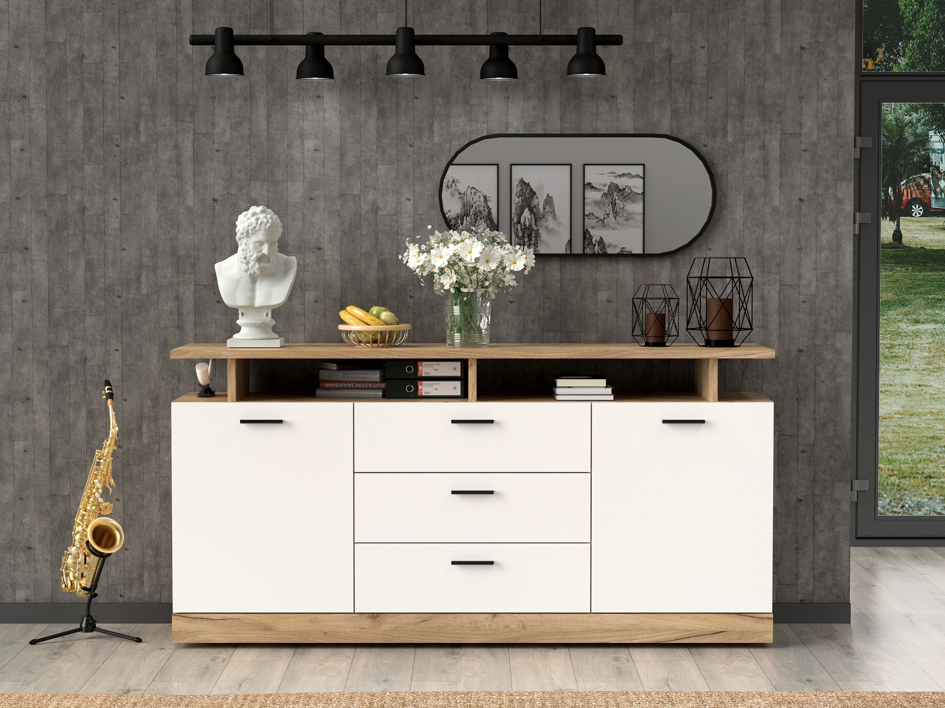 Dores 4. kraft golden oak - white