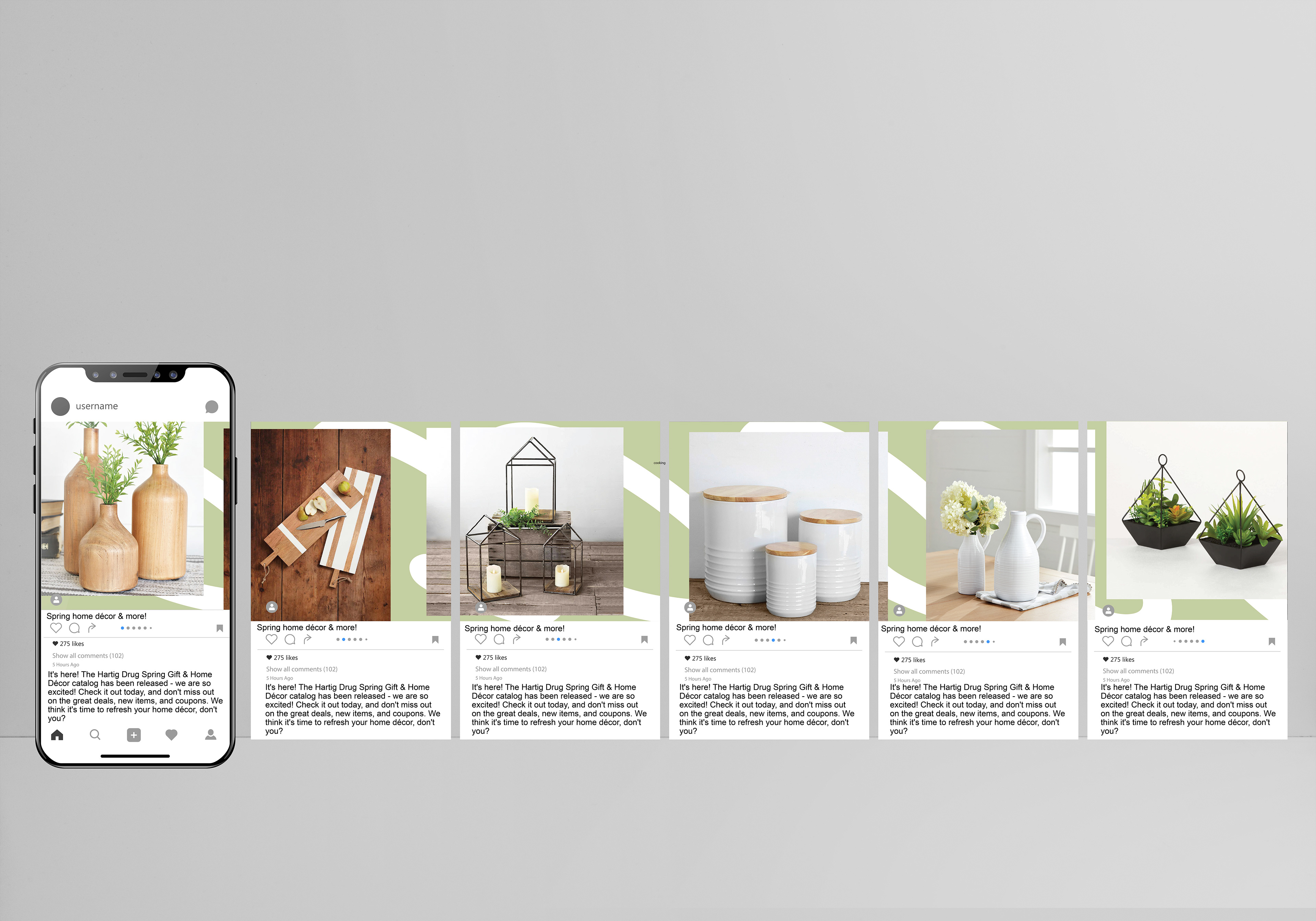 First Spring Gift Catalog Social Media Carousel Ad 