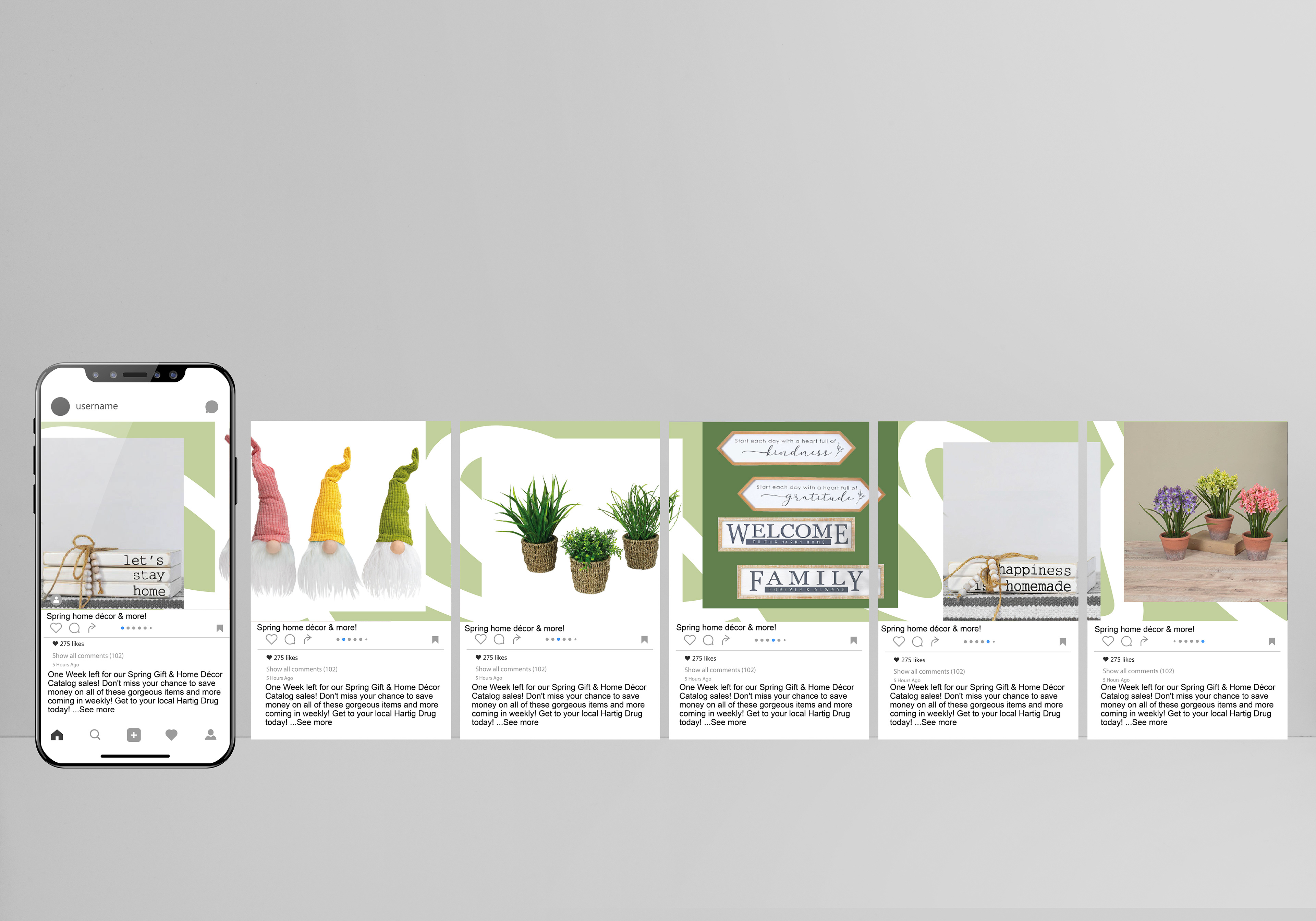 Second Spring Gift Catalog Social Media Carousel Ad 