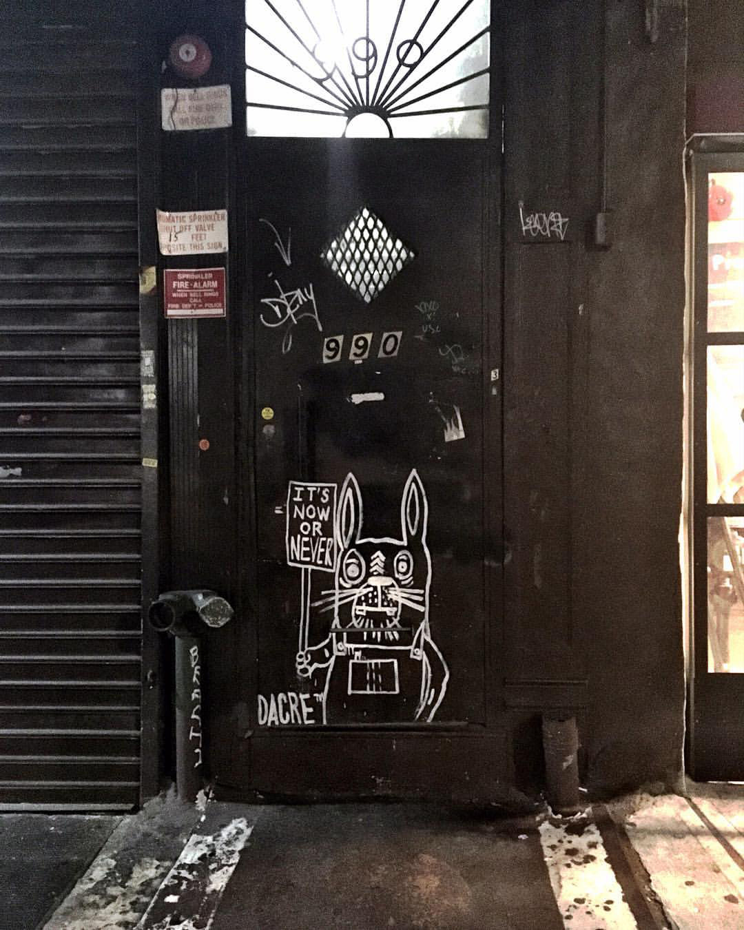 On a friends door in Brooklyn, NYC