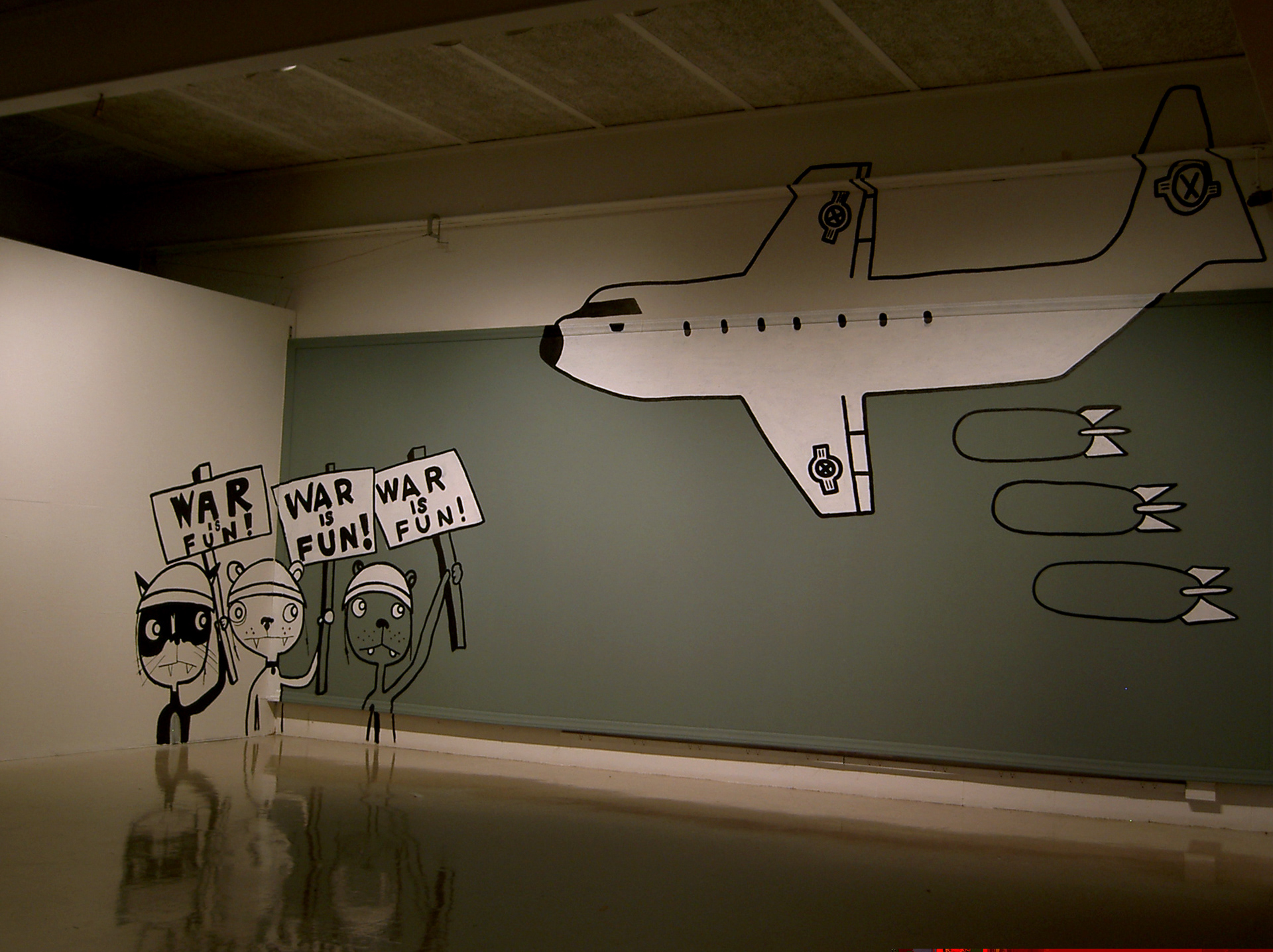 Wall painting at West Virginia State University Della Brown Taylor Art Gallery