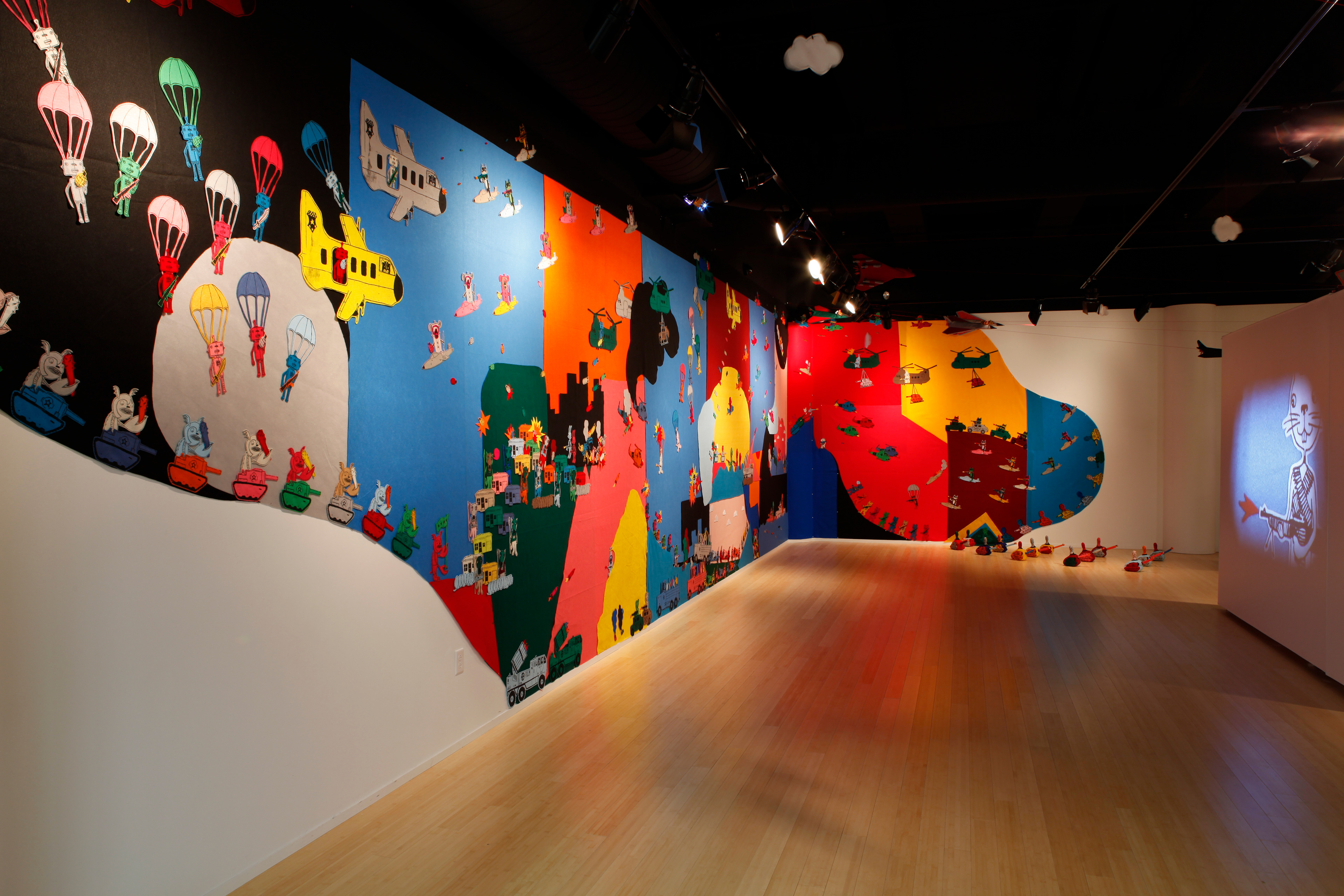 Large-scale felt board