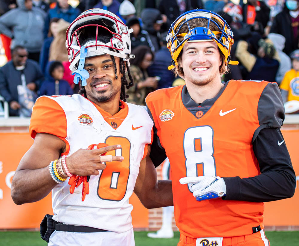 WR Jalen Tolbert and QB Kenny Picket Senior Bowl 2022