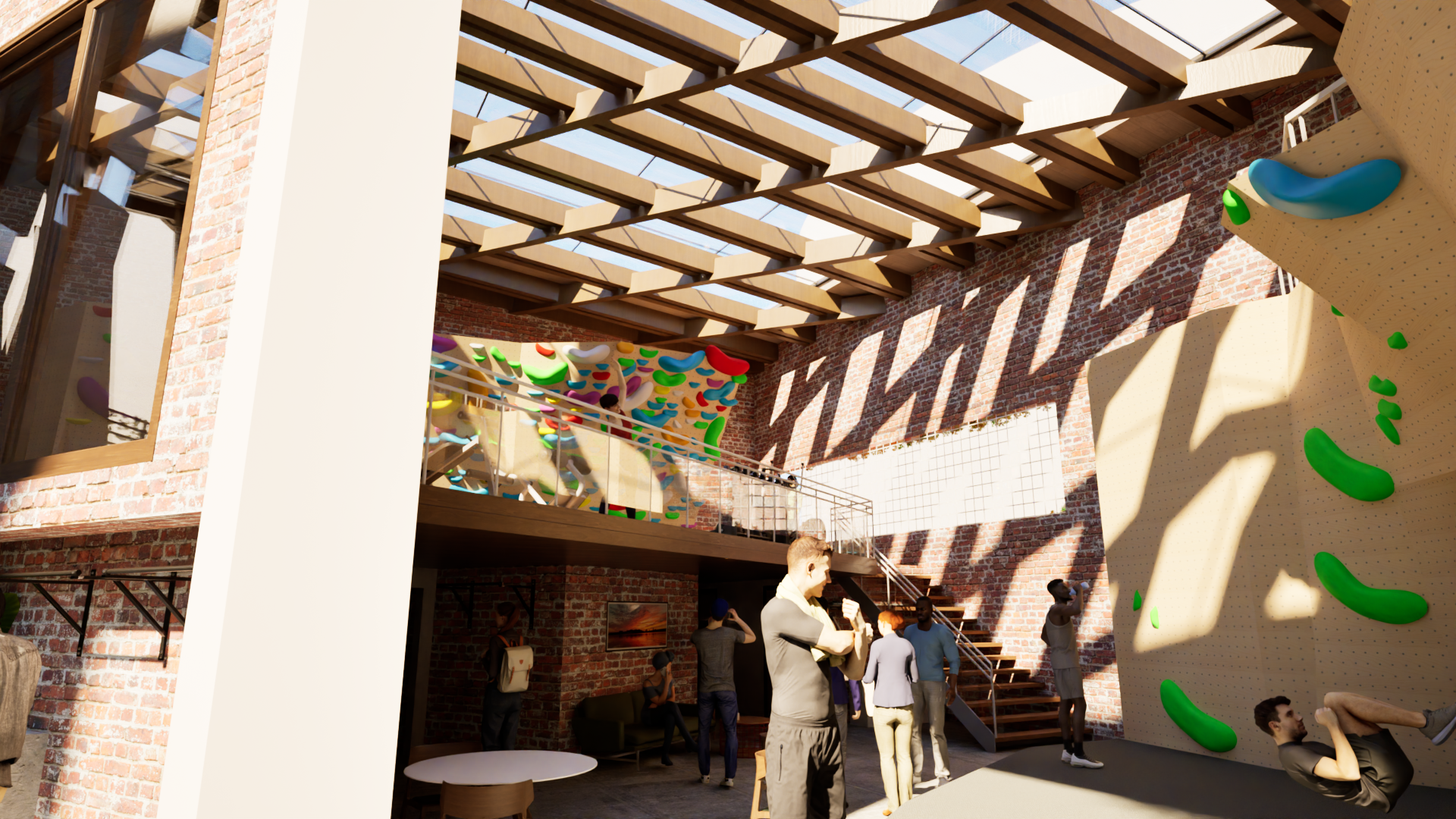 Climbing Gym Grand Entryway