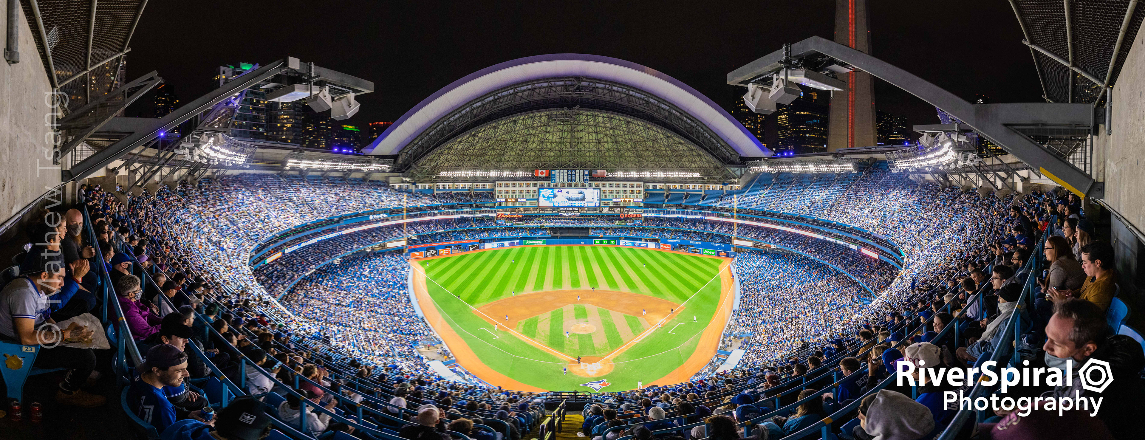 Panoramic view of the Rogers Centre.