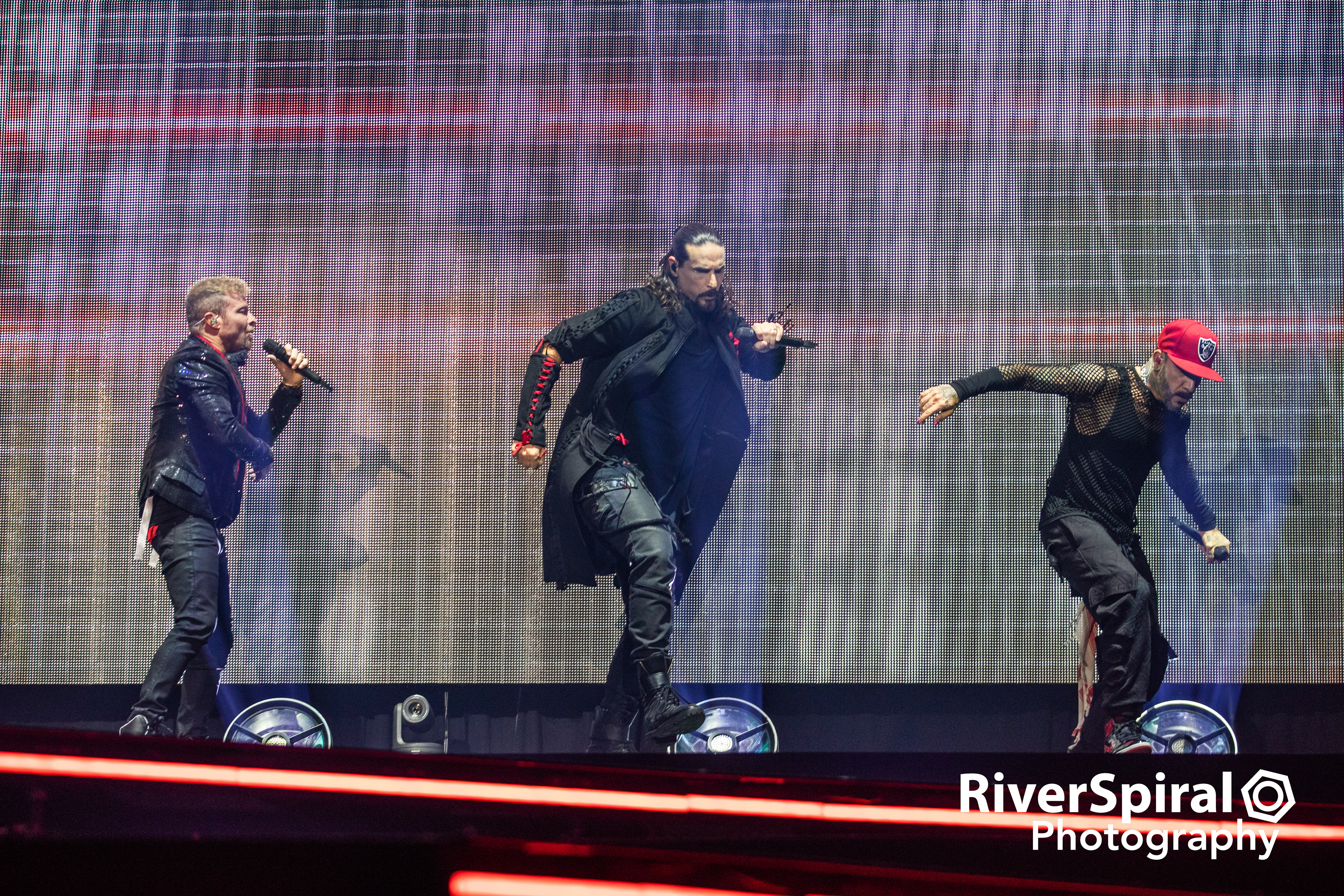 Brian Littrell, Kevin Richardson, and AJ McLean of the Backstreet Boys.