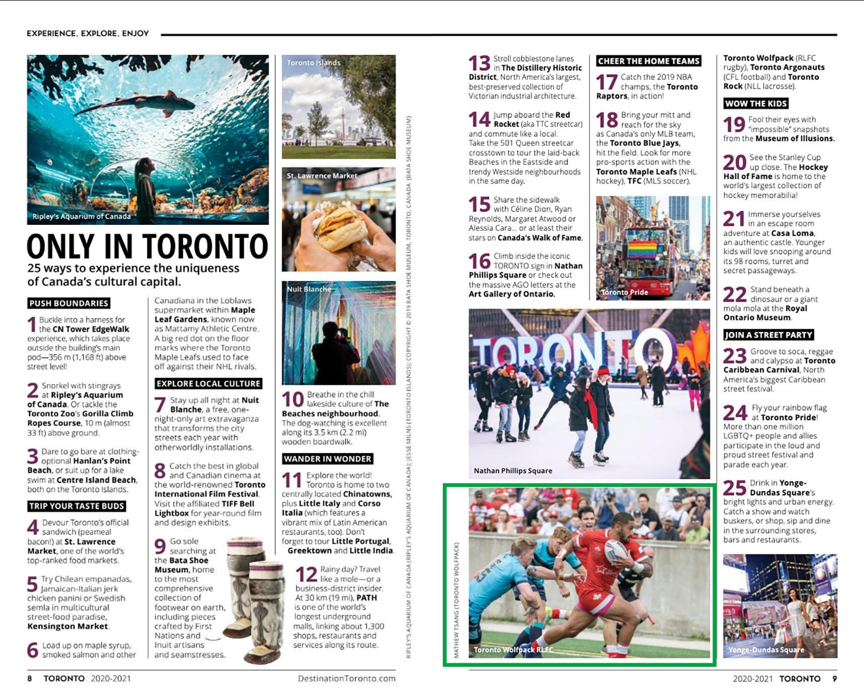 Destination Toronto Magazine.