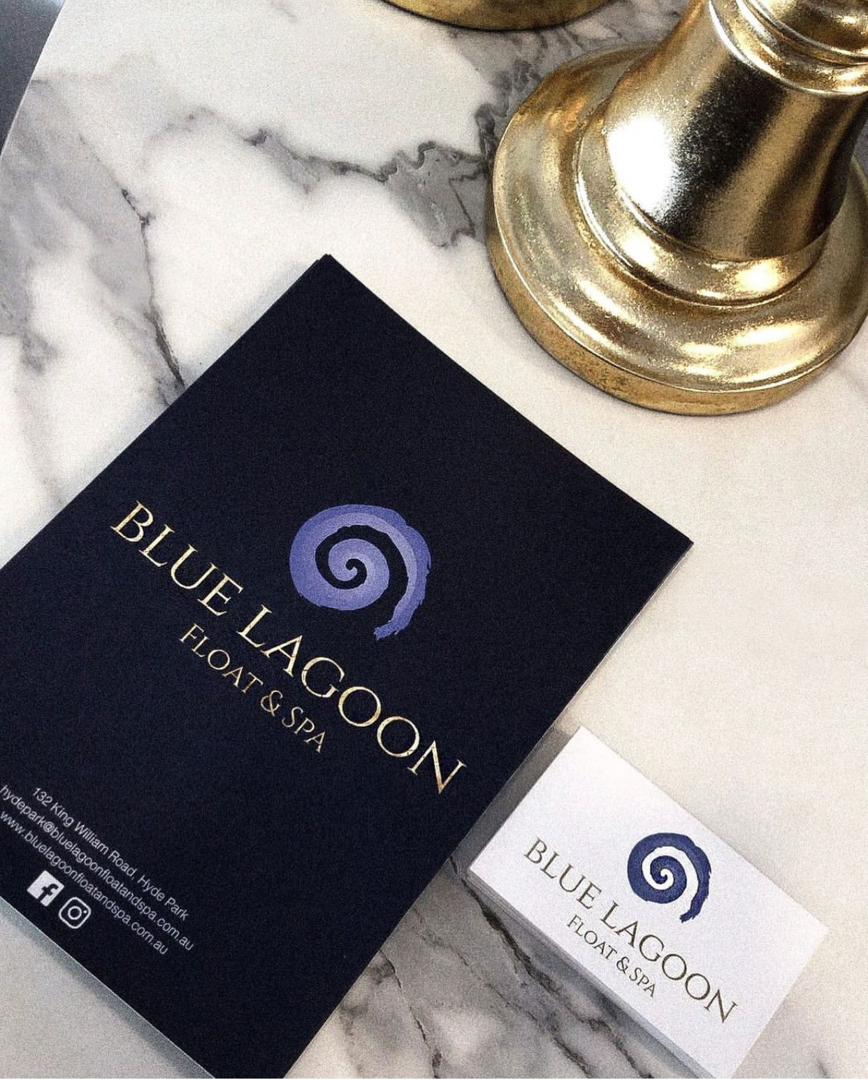 Menu & Appointment Card for Blue Lagoon Float & Spa