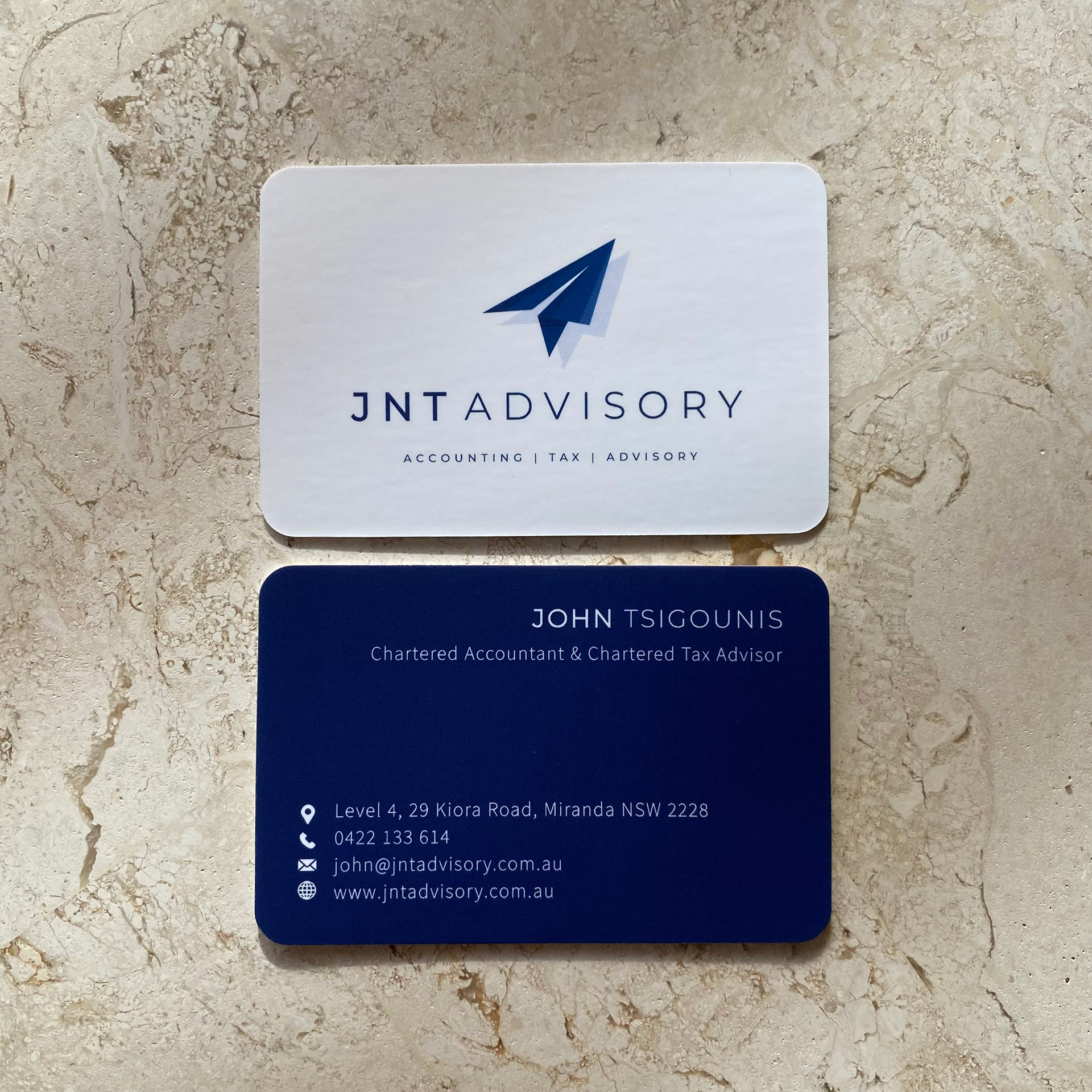 Business Card & Logo Design for JNT Advisory