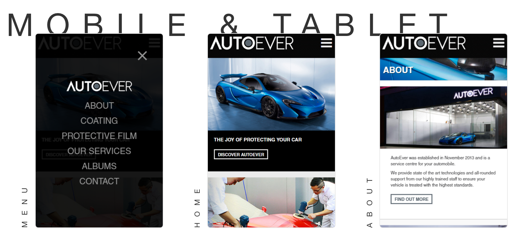 Autoever website detailed design for mobile and tablet 1