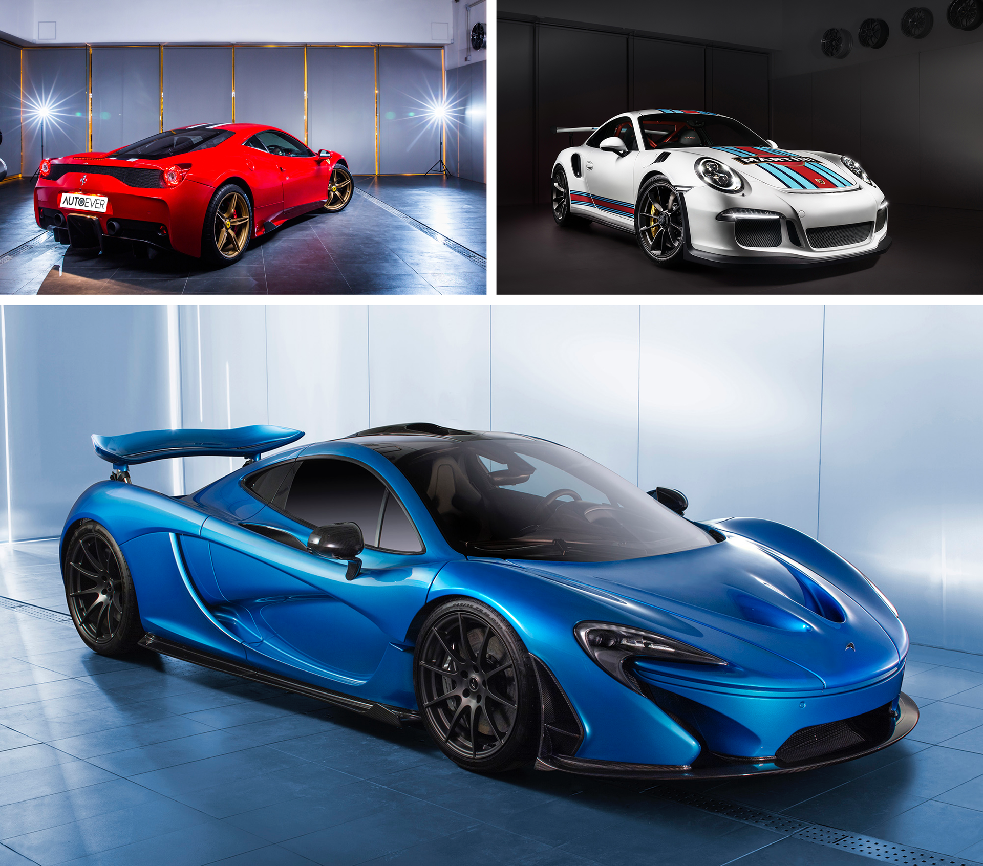 Autoever cars including Ferrari, Porsche and McLaren