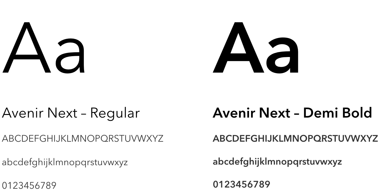 Avenir Next typography