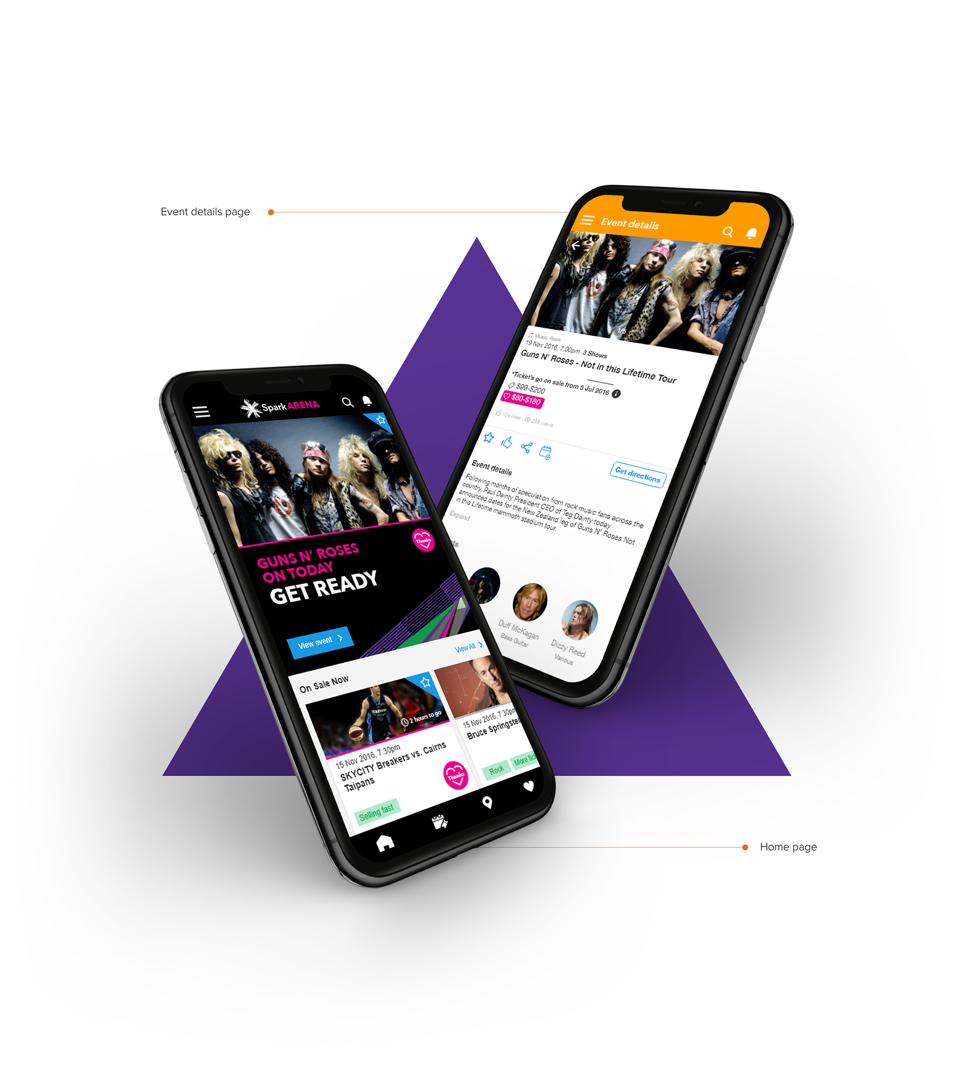 iPhones with Spark Arena App