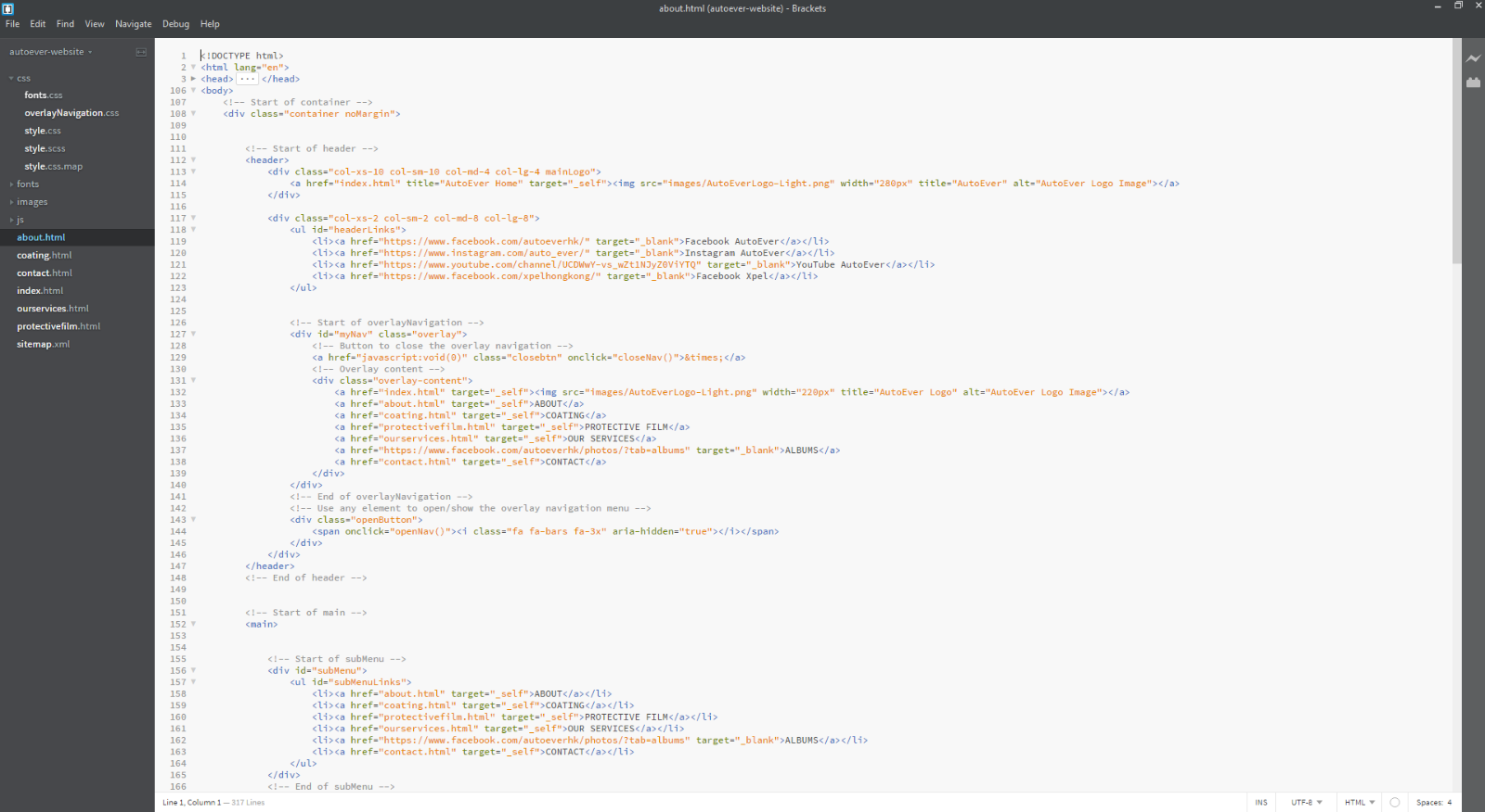 Autoever website development – About