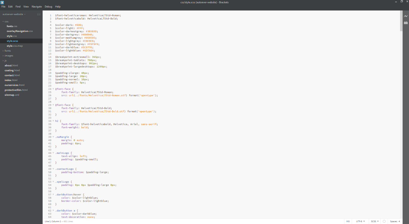Autoever website development – Sass