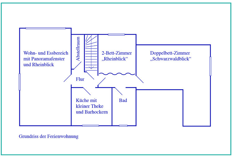 Der Grundriss der Ferienwohnung
