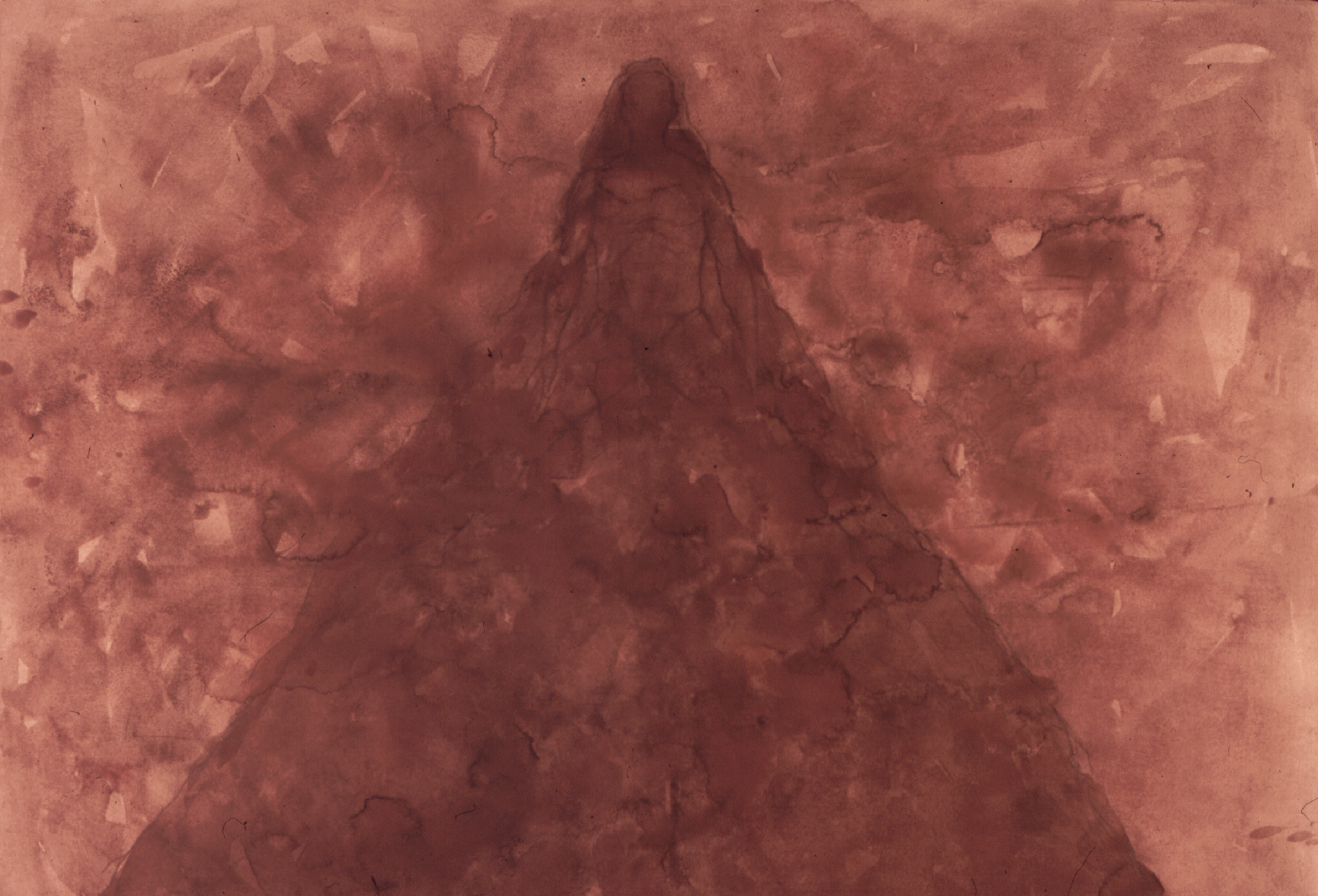 "Triangle" 2000. dry  pastel. 100 x 70 cm