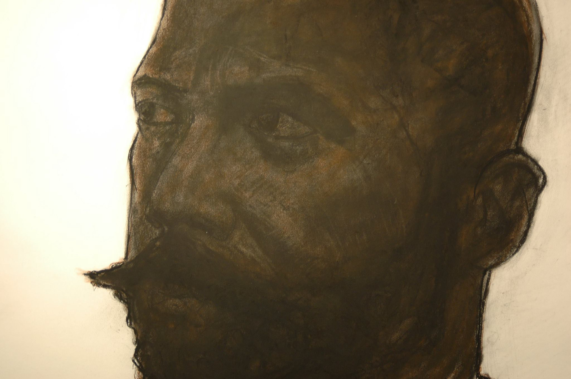 "Self-portrait"  2015 metal. 120 x 120 cm.